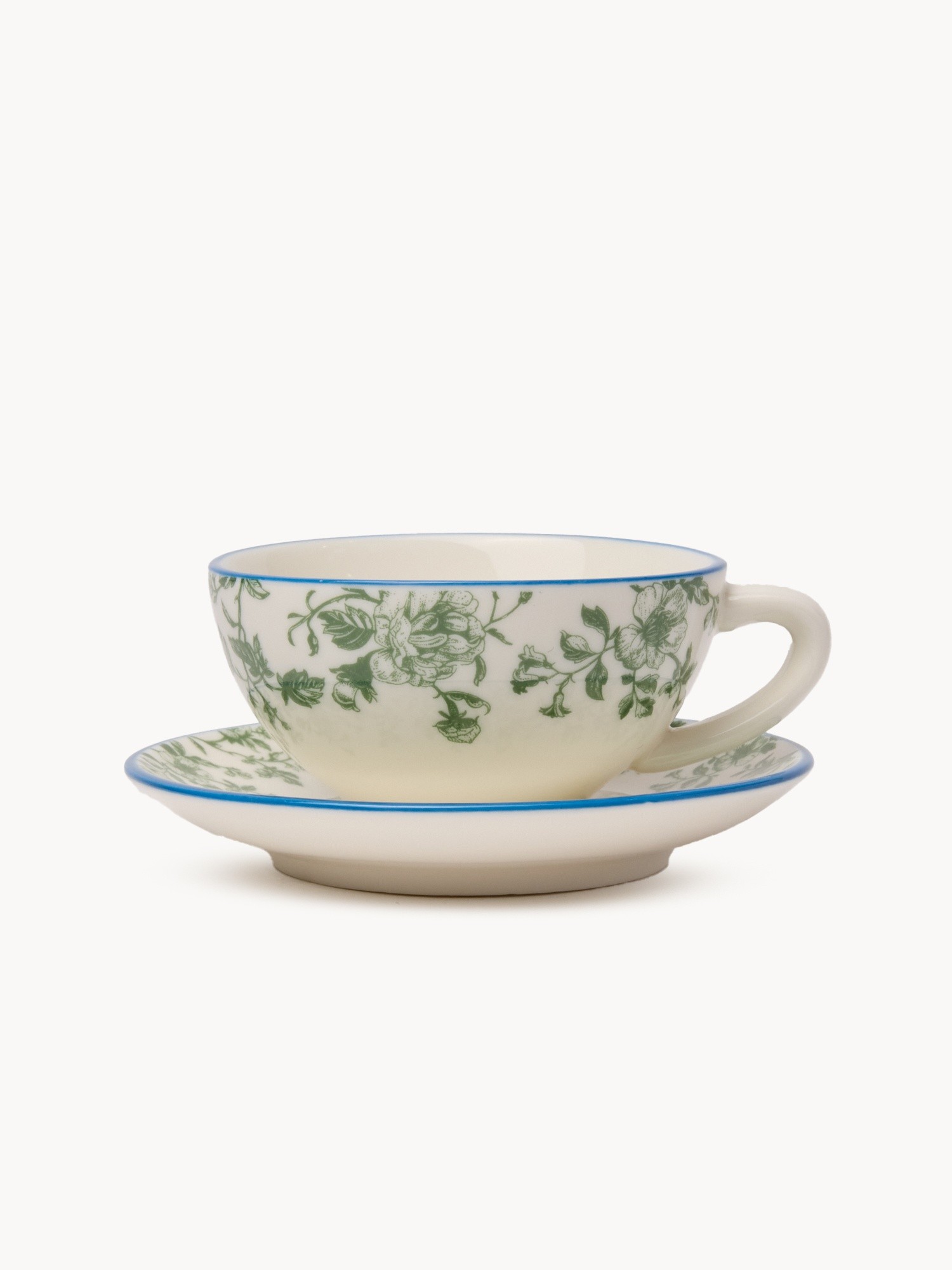 New Bone China coffee cup and saucer, White 1, large image number 0