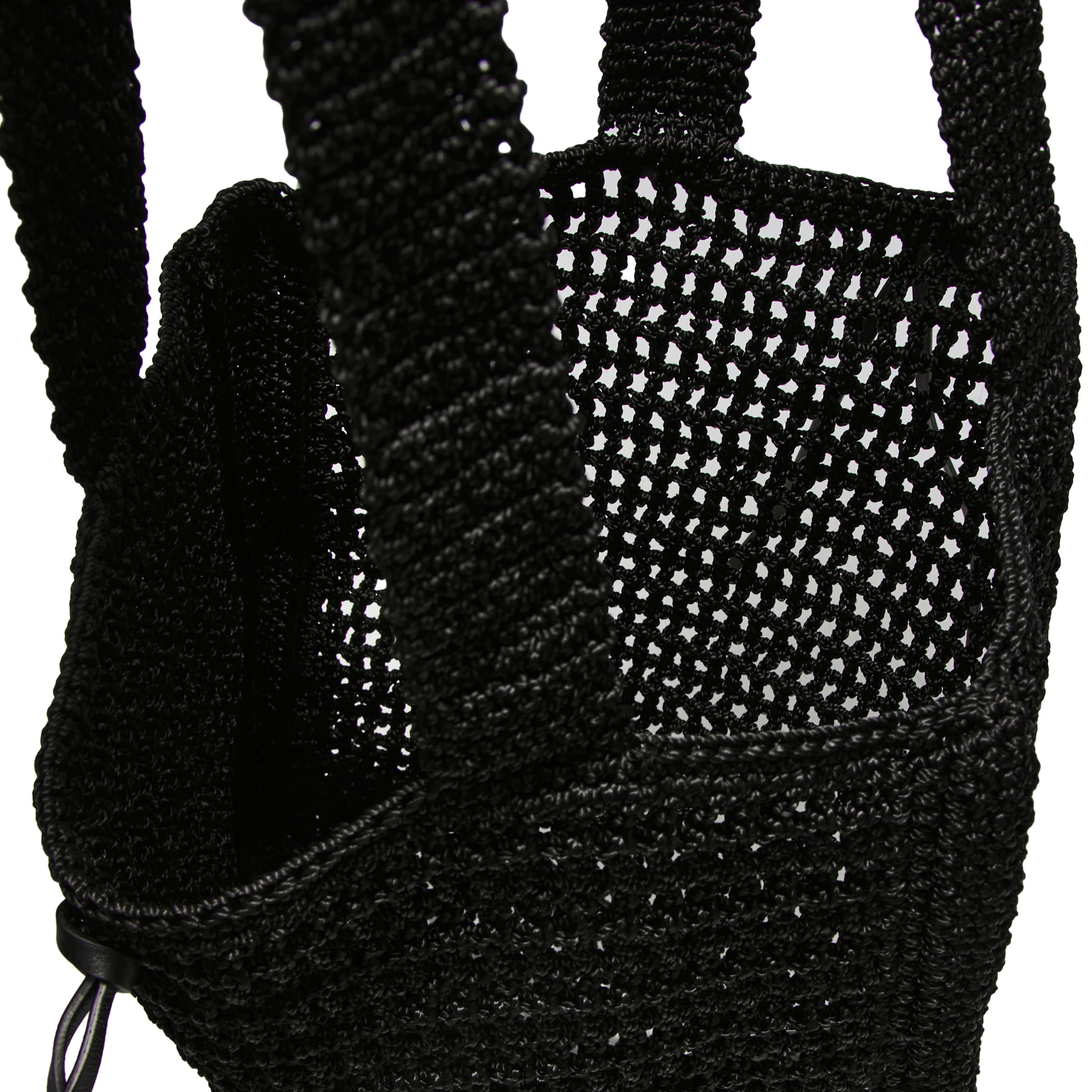 Gianni Chiarini - Victoria bag in leather and fabric, Black, large image number 4
