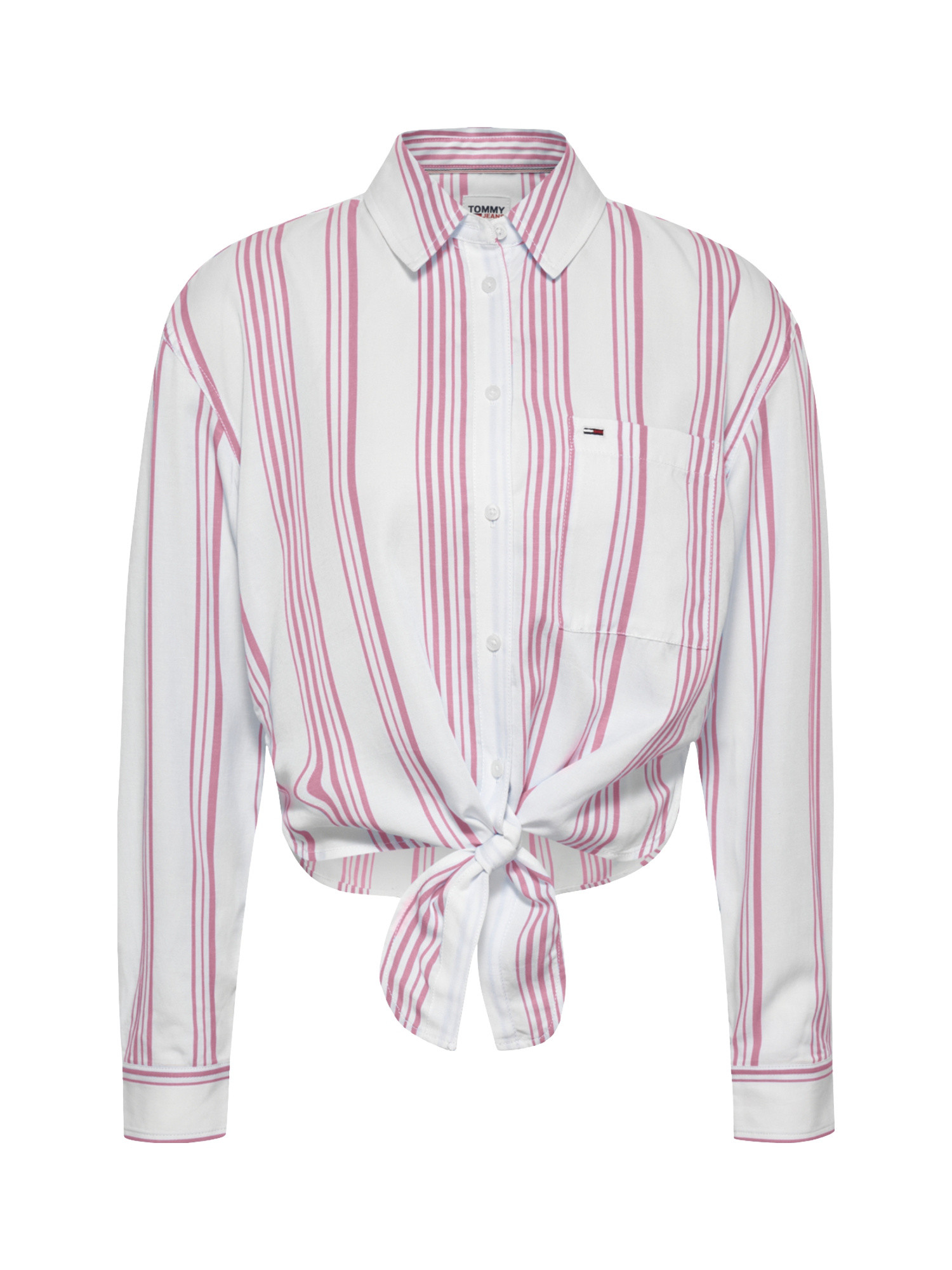Striped print shirt, Pink, large image number 0