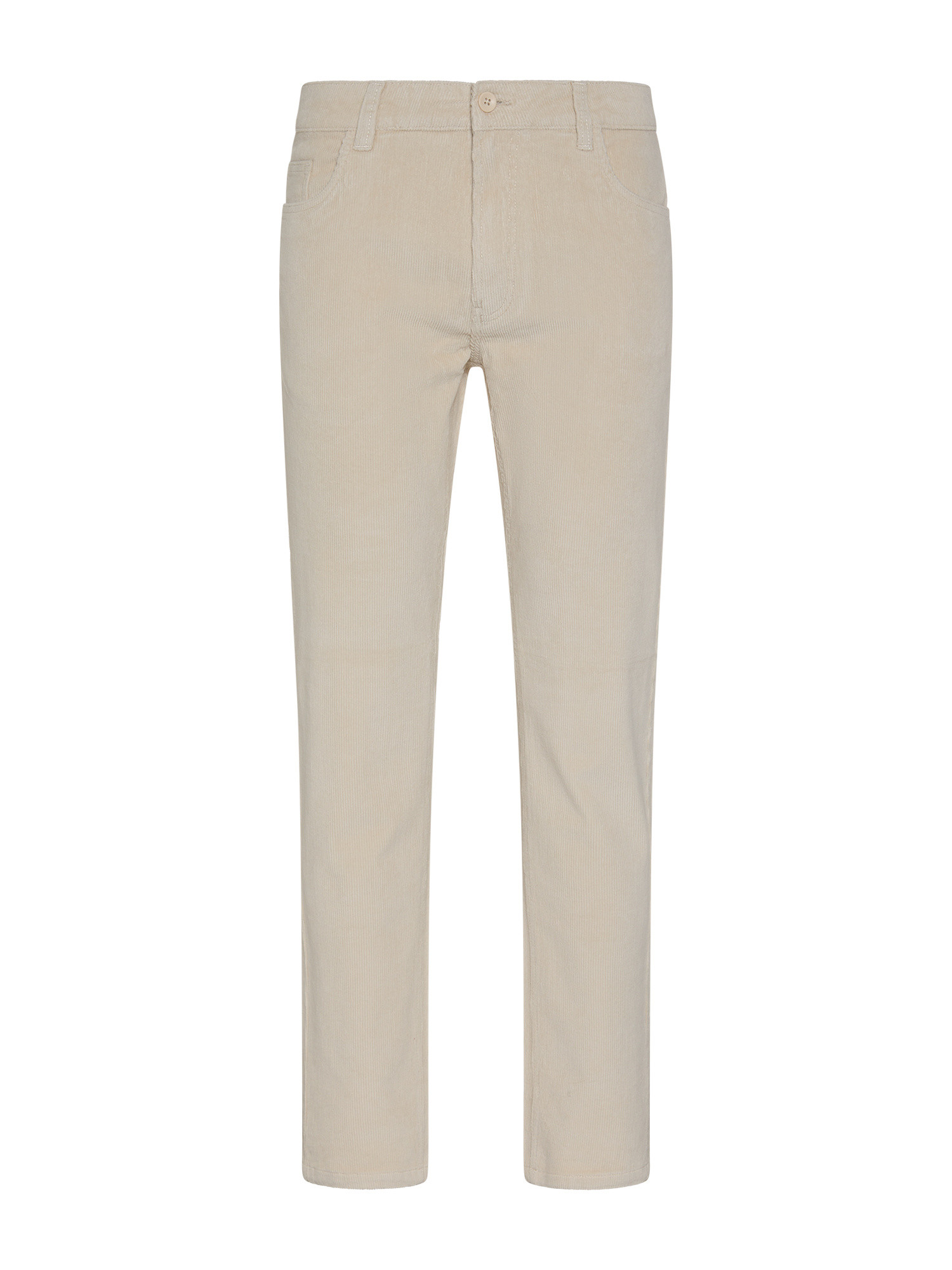 JCT - Pantaloni slim fit in velluto, White Cream, large image number 0
