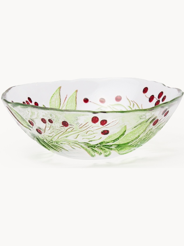 Small glass bowl with a garland motif