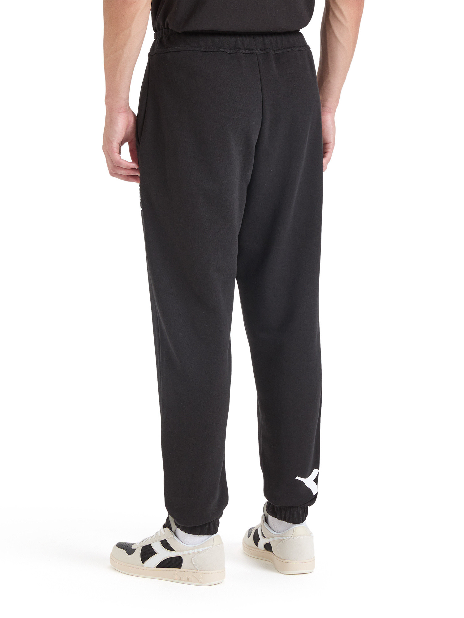 Diadora - Manifesto sports trousers with cotton print, Black, large image number 3