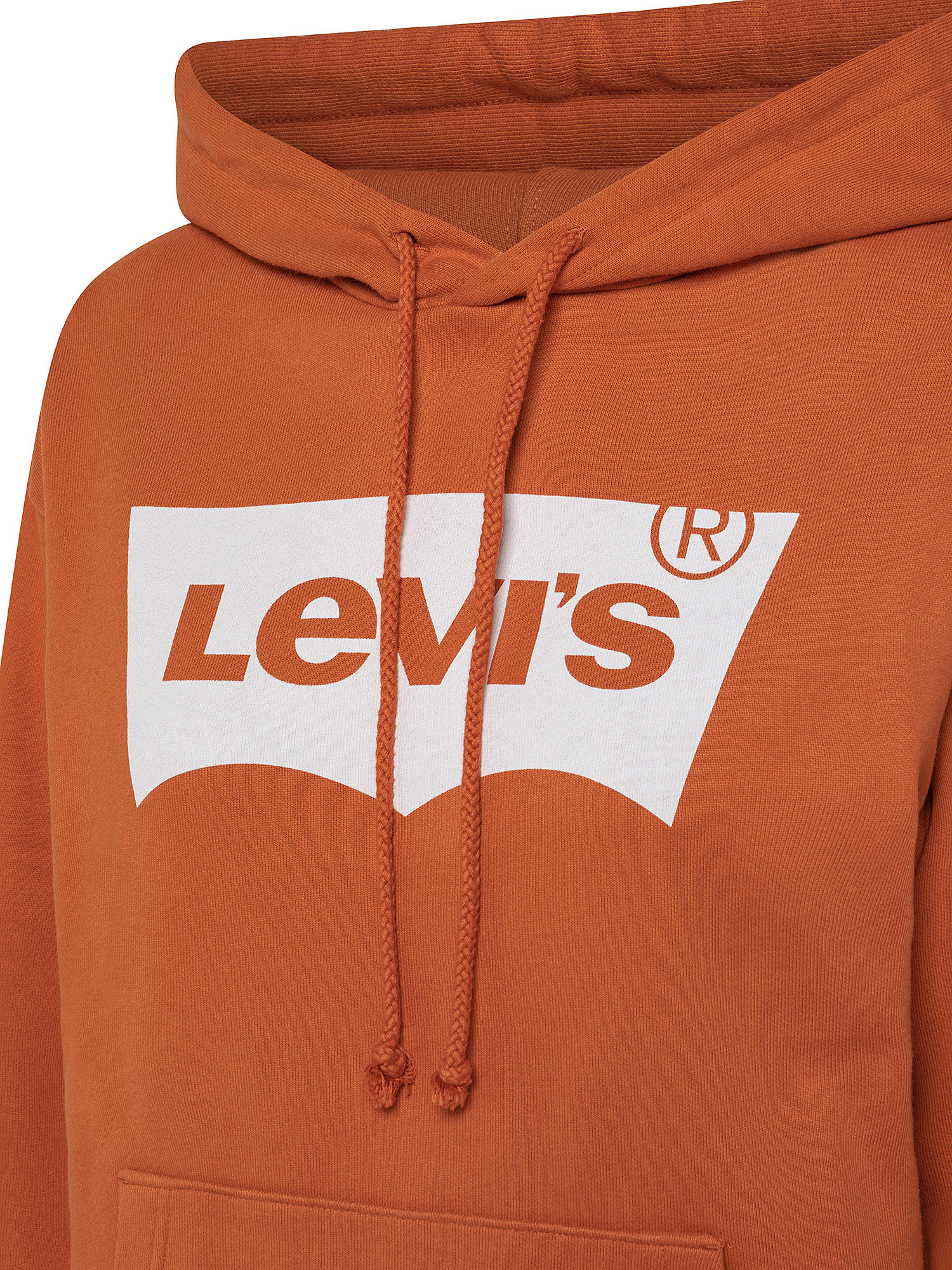 Sweatshirt with zip and hood, Orange, large image number 2