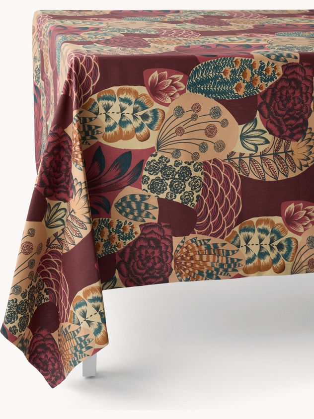 Tovaglia idrorepellente in panama di cotone con stampa cactus - Prezzo di lancio