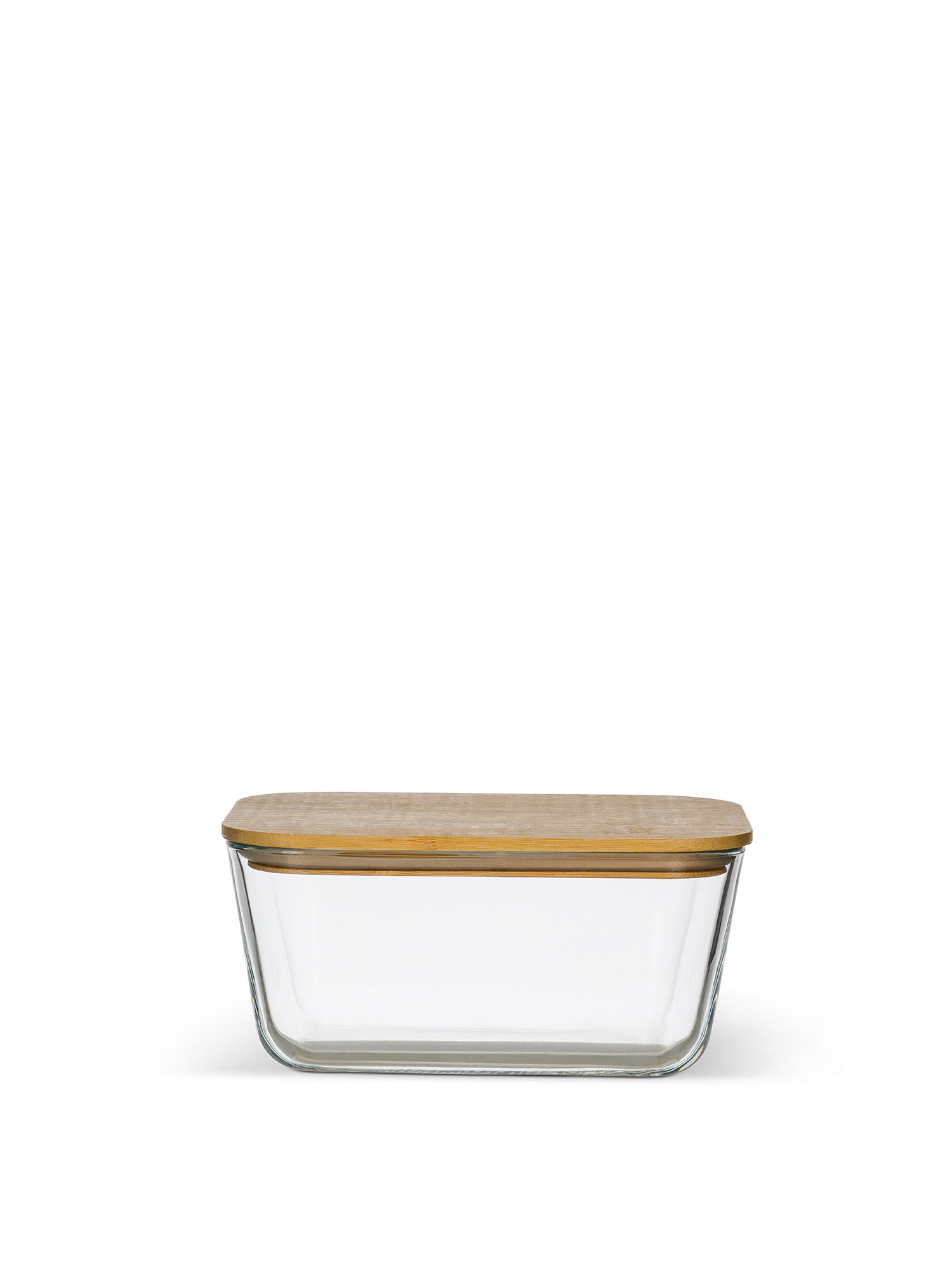 Glass container with cap, Transparent, large image number 0