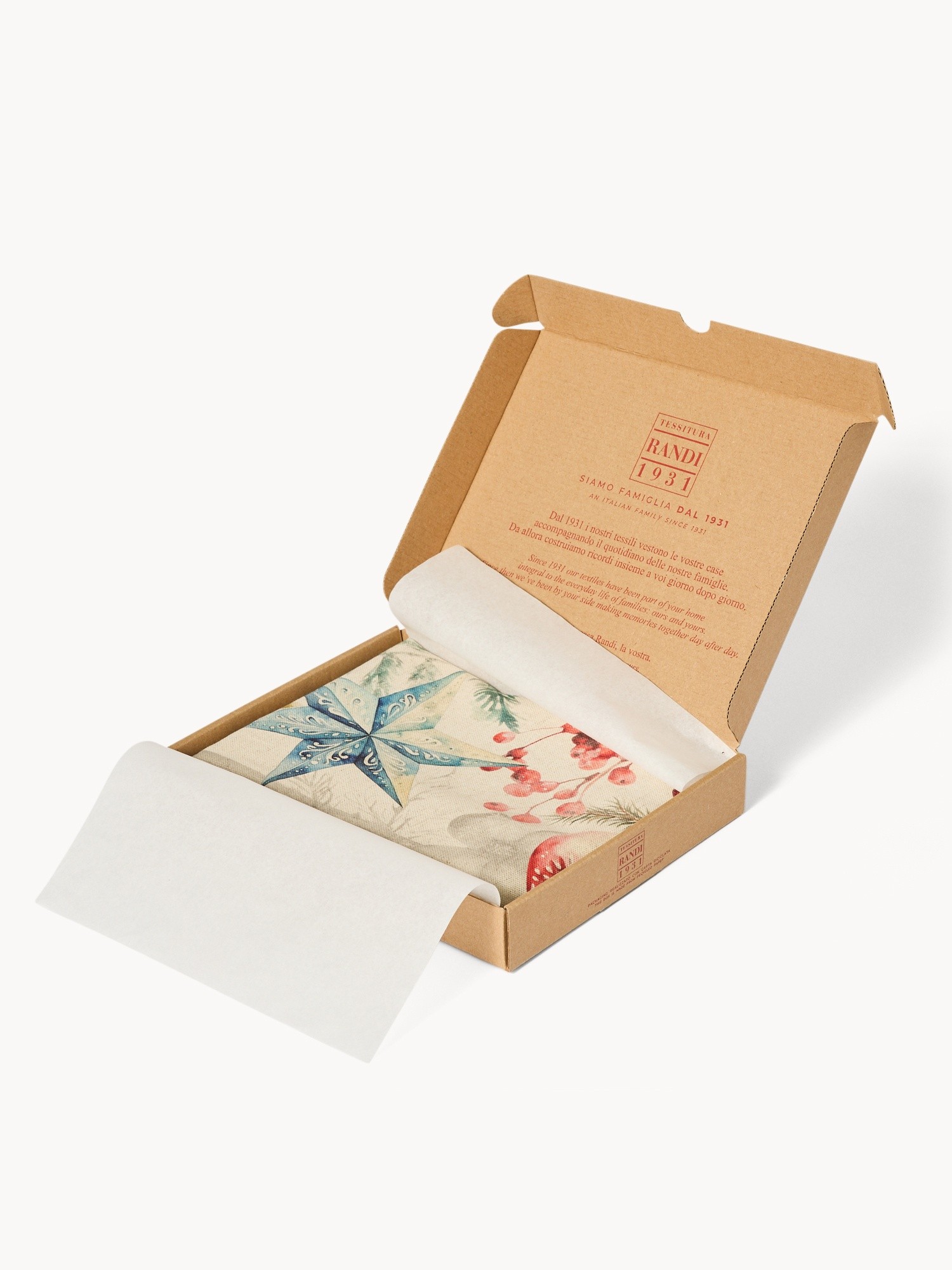 Runner in drill di puro cotone Bacche by Tessitura Randi, Multicolor, large image number 2