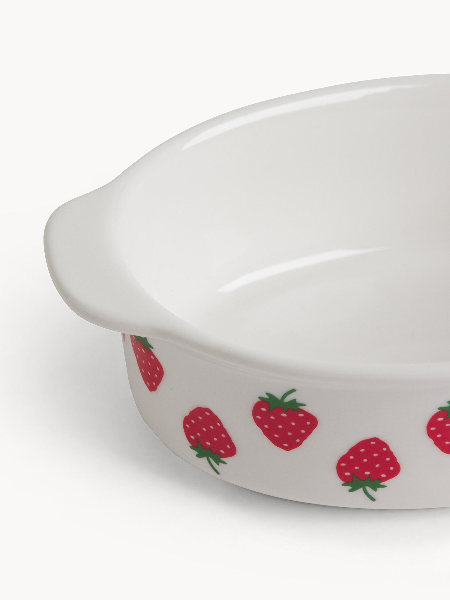 New bone china oval baking dish strawberry motif, Multicolor, large image number 1