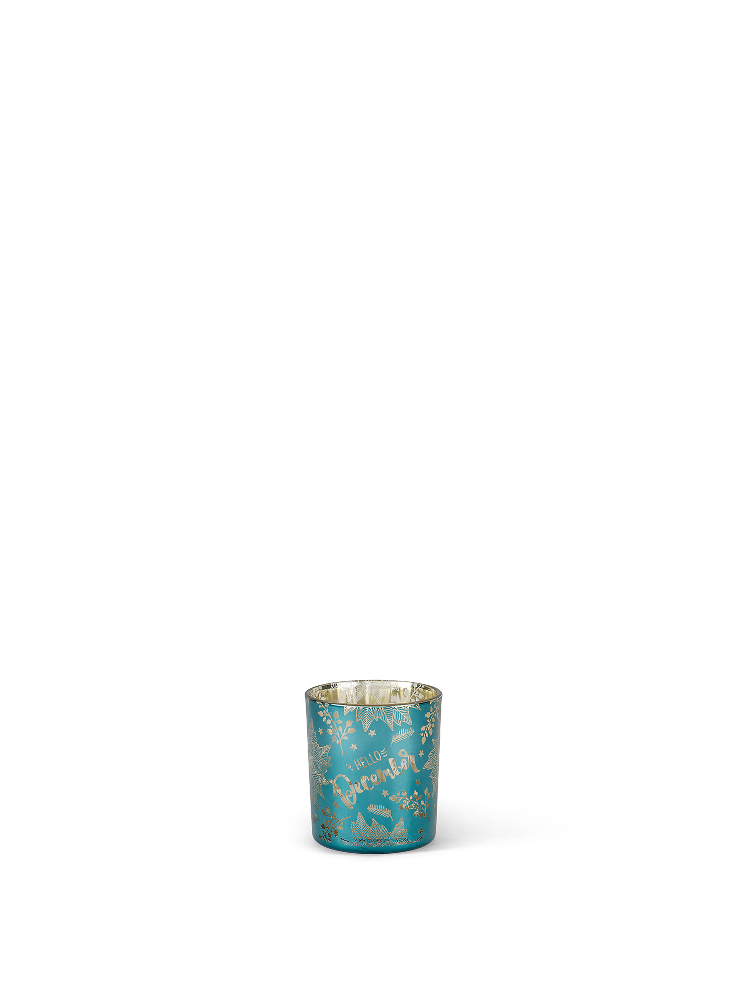 Votive glass screen printed Christmas motif, Light Blue, large image number 0
