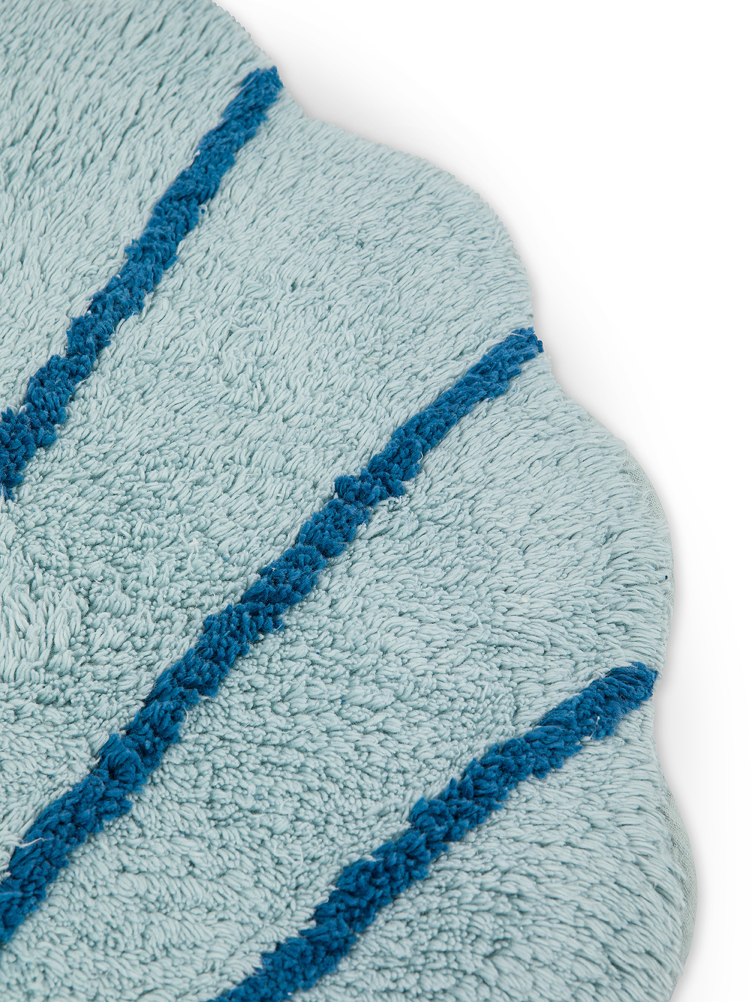 Tufted and shaped bathroom rug, Light Blue, large image number 1