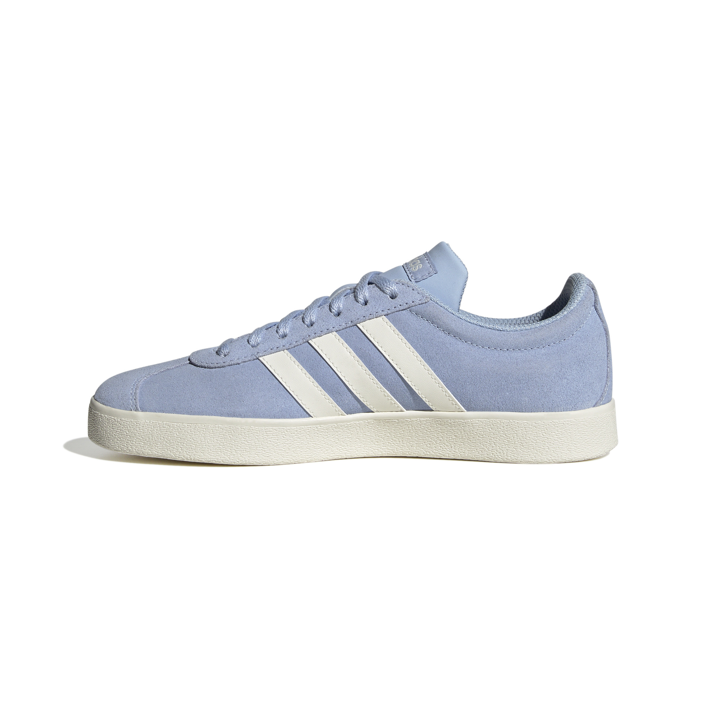 Adidas - VL Court 2.0 Suede Shoes, Light Blue, large image number 3