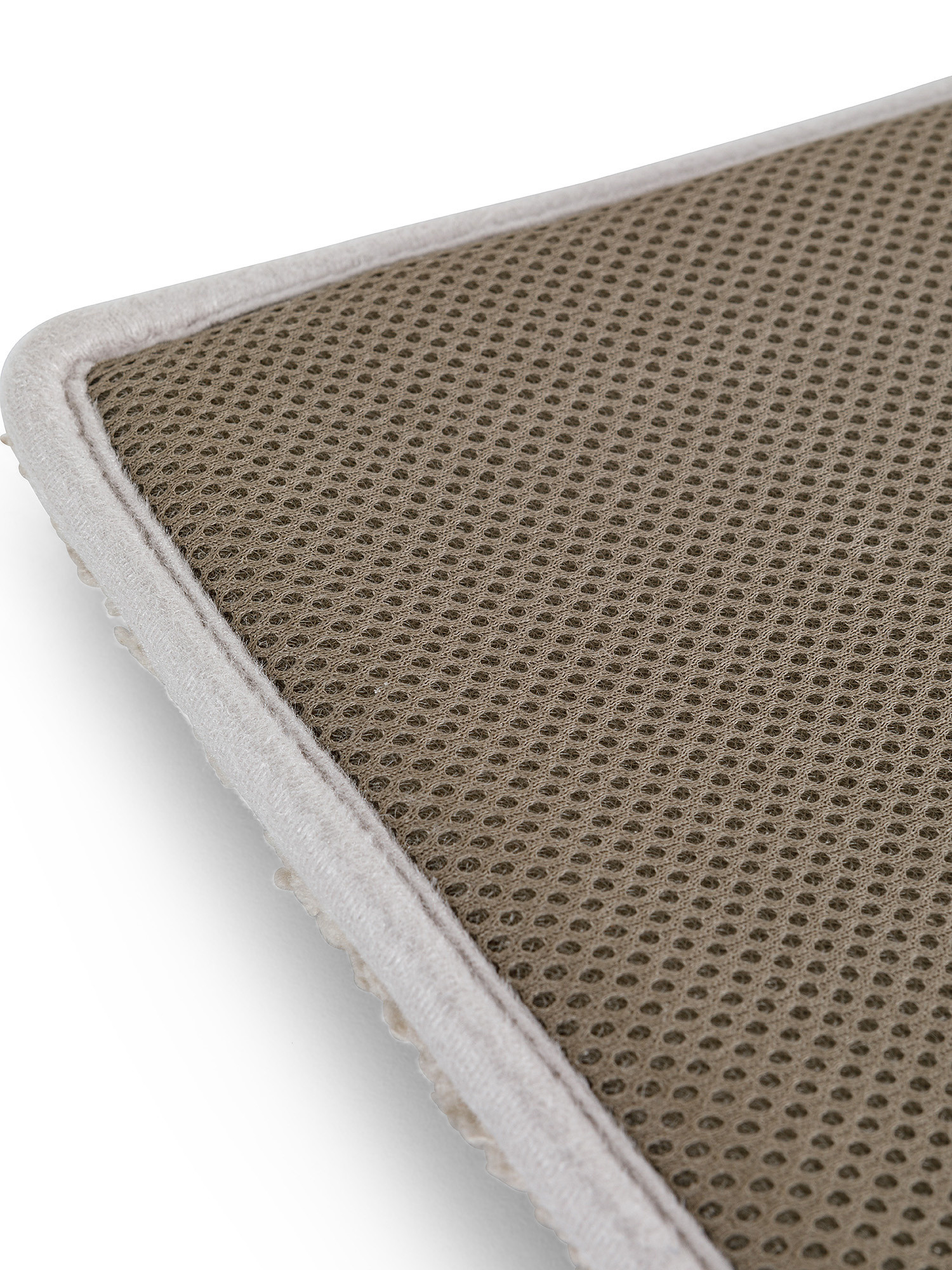 Solid color memory foam bath mat, Beige, large image number 2