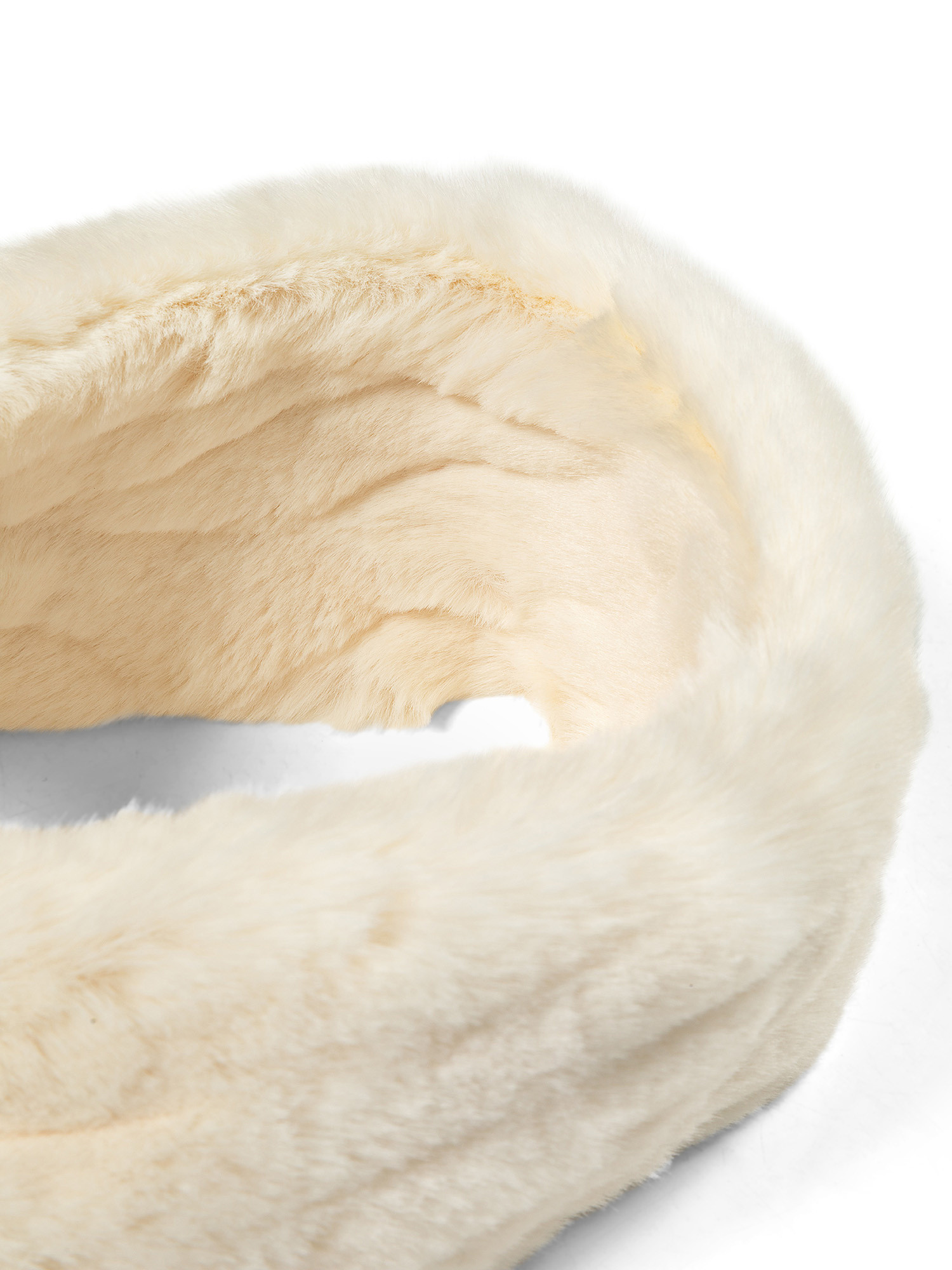 Faux fur neck warmer, White, large image number 1