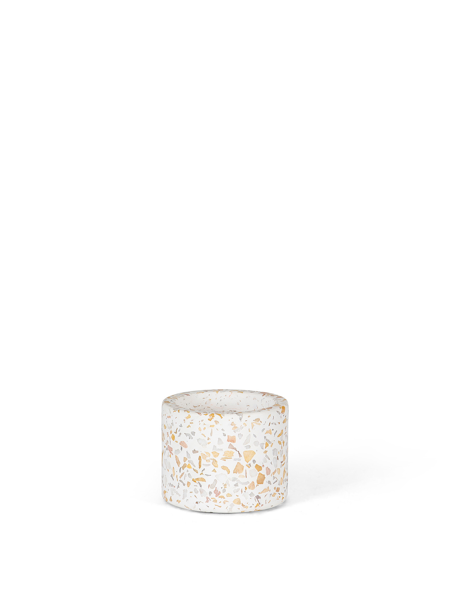 Terrazzo effect candle holder, White, large image number 0
