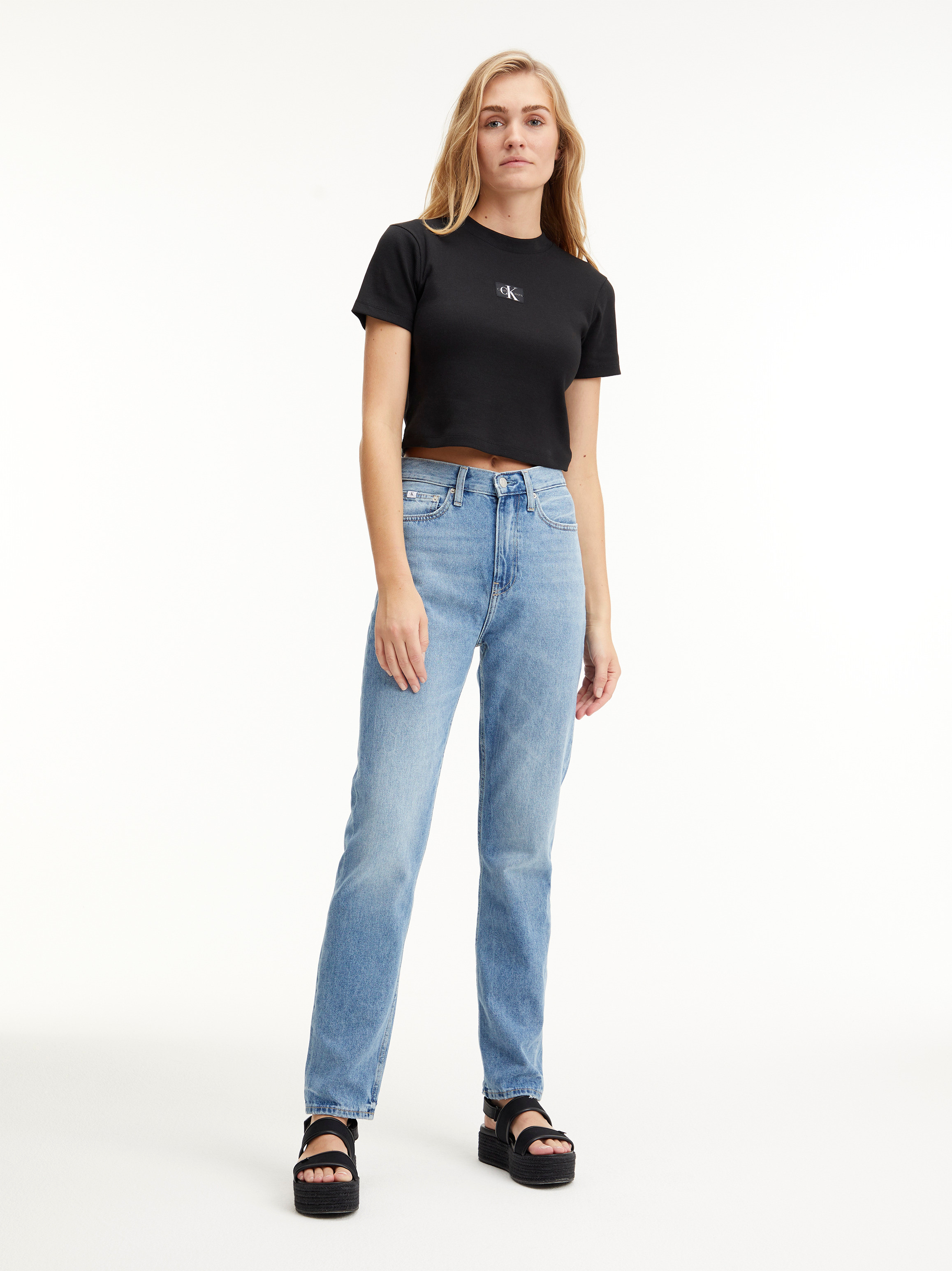 Calvin Klein Jeans -Slim fit five pocket jeans, Denim, large image number 2
