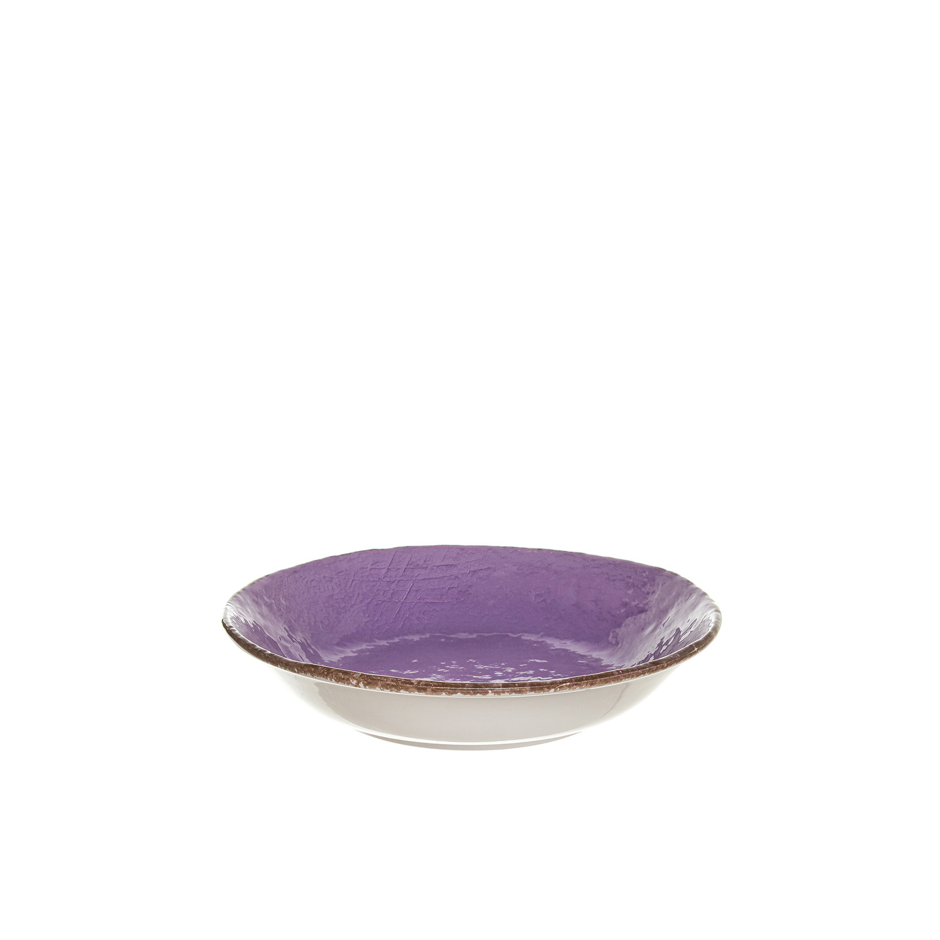 Piatto fondo ceramica artigianale Preta, Viola lilla, large image number 0