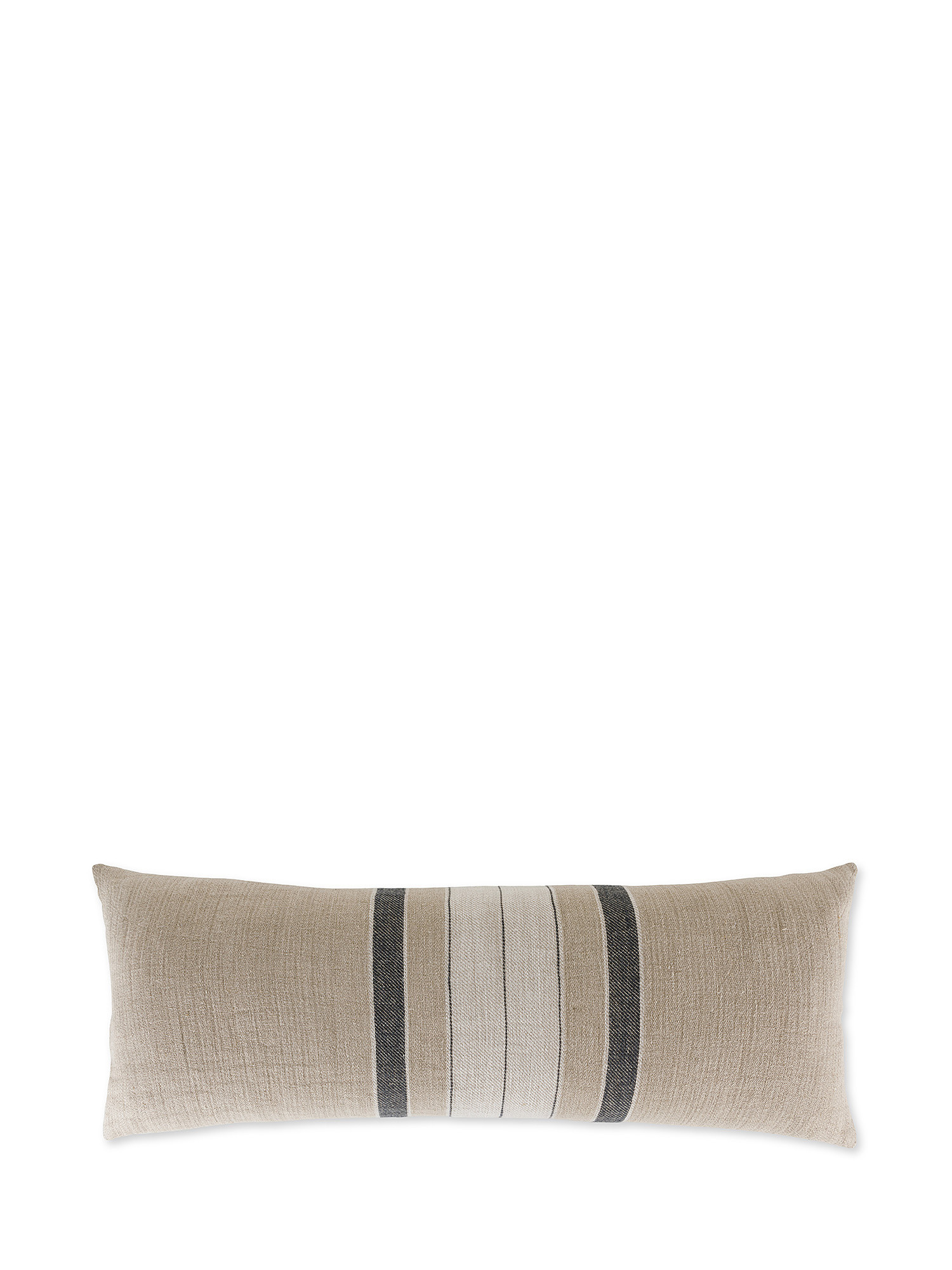 Yarn-dyed pure linen cushion 35x90cm, Beige, large image number 0