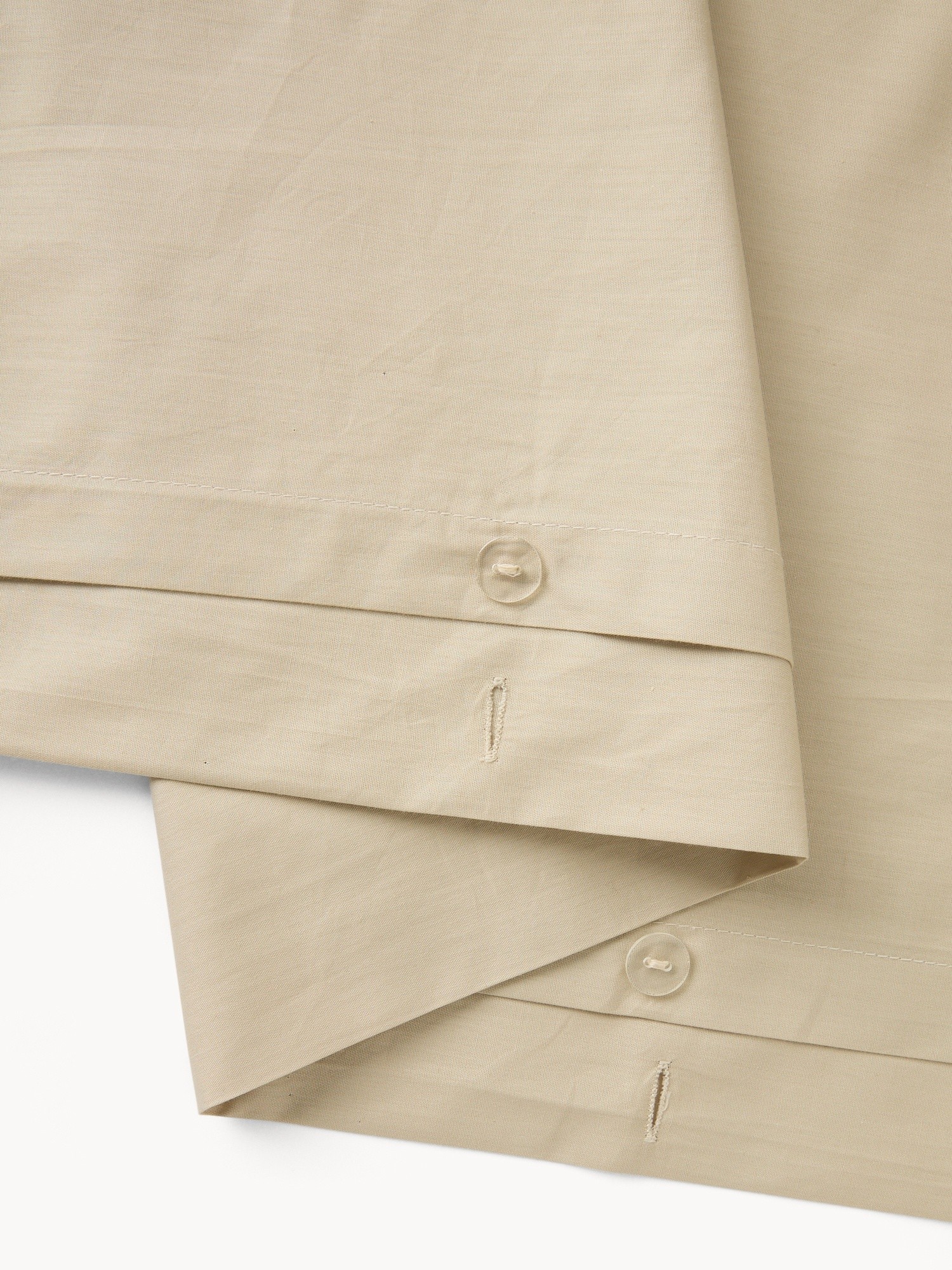 Lenzuolo con angoli in cotone percalle tinta unita - Prezzo di lancio, Beige, large image number 1