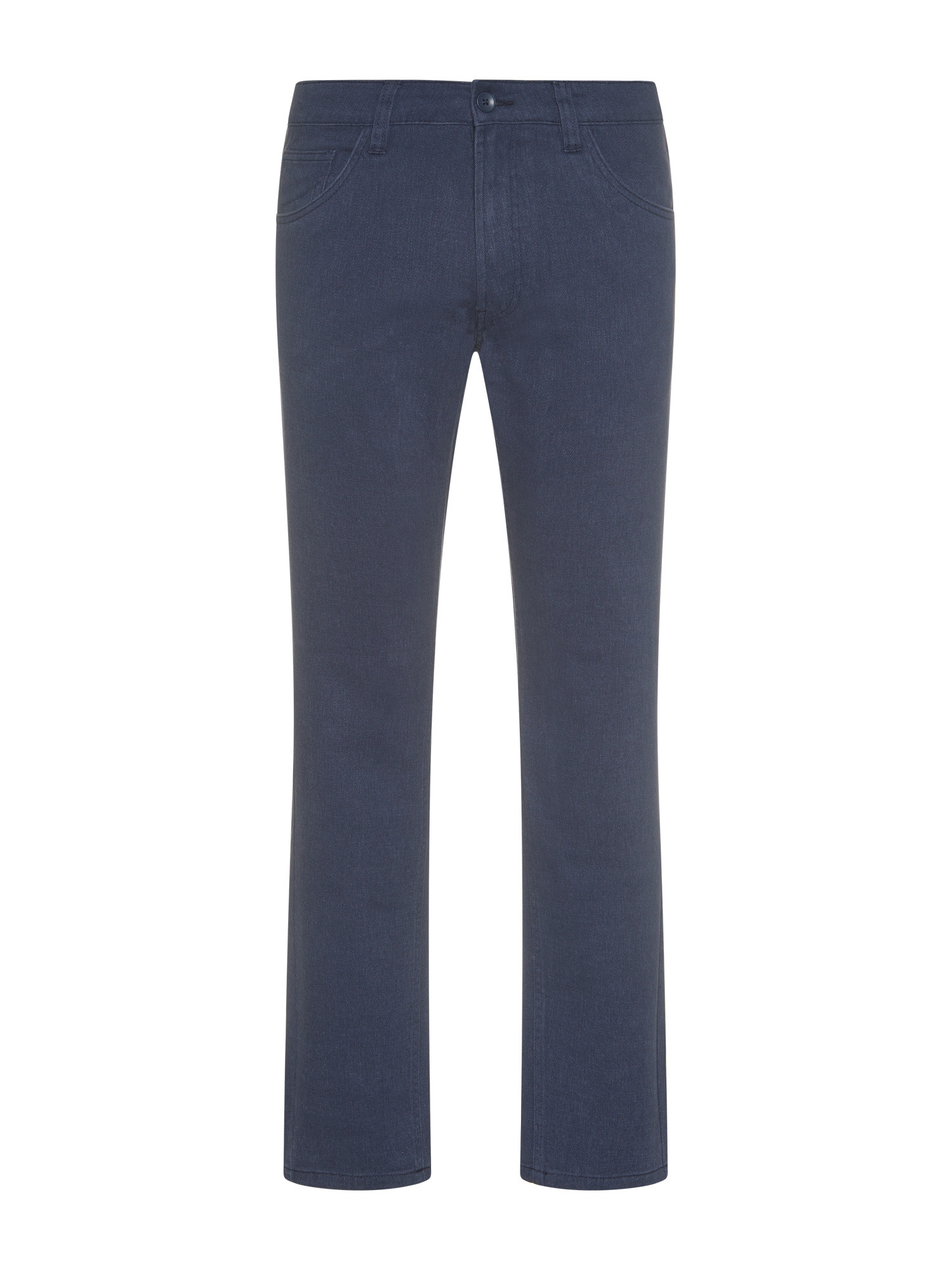 JCT - Pantaloni regular fit cinque tasche in puro cotone, Blu scuro, large image number 0