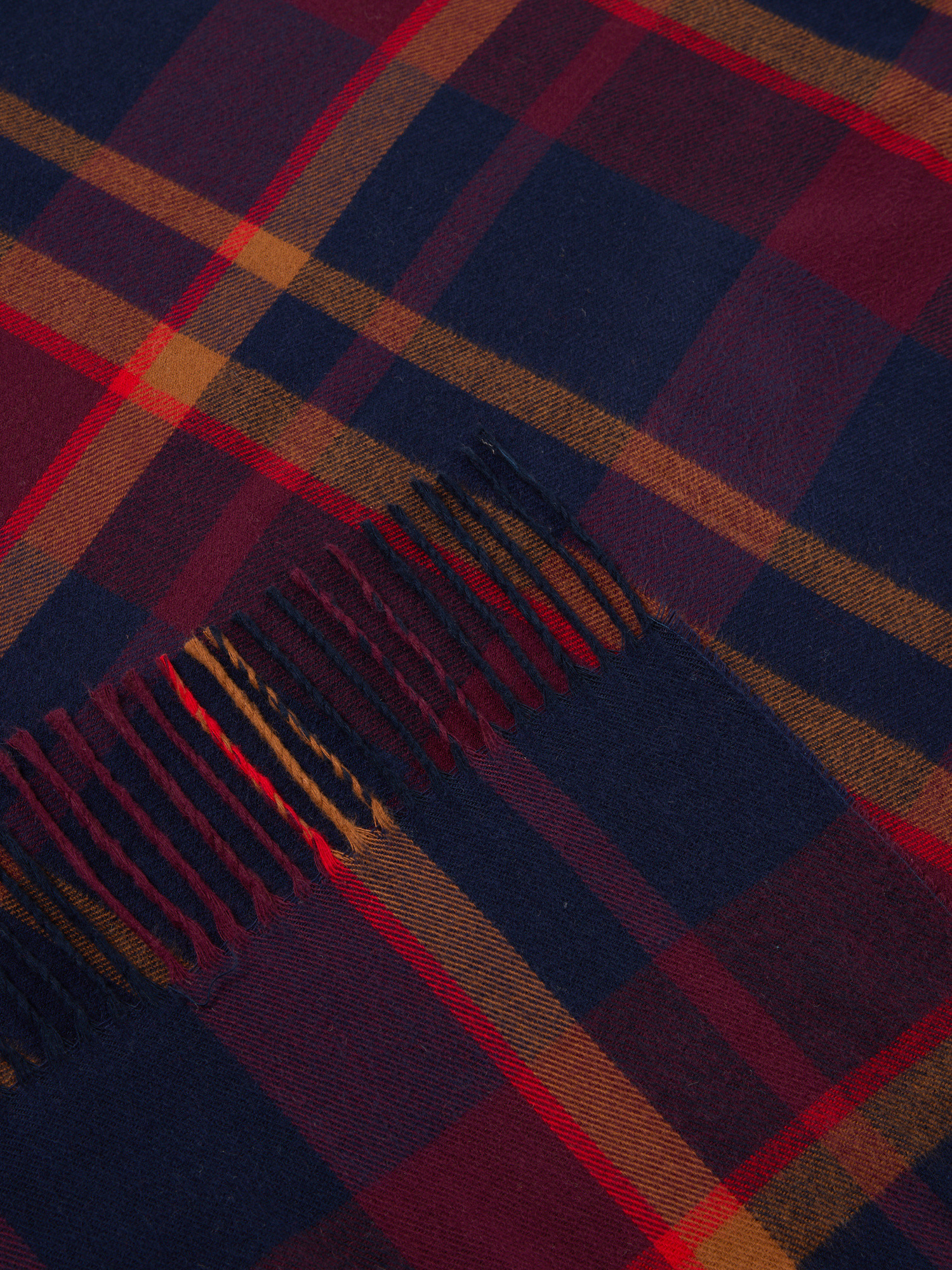Plaid motivo check Made in Italy, Blu, large image number 1