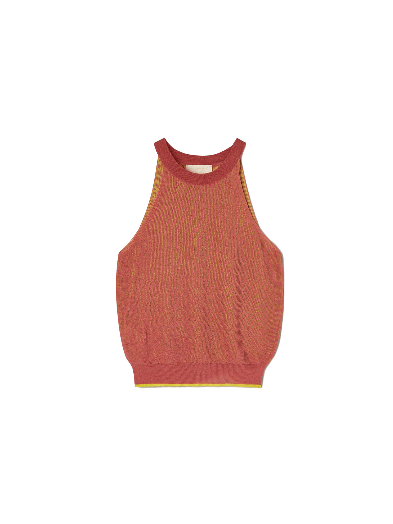 Momonì - Cary vanisé linen top, Dark Orange, large image number 0