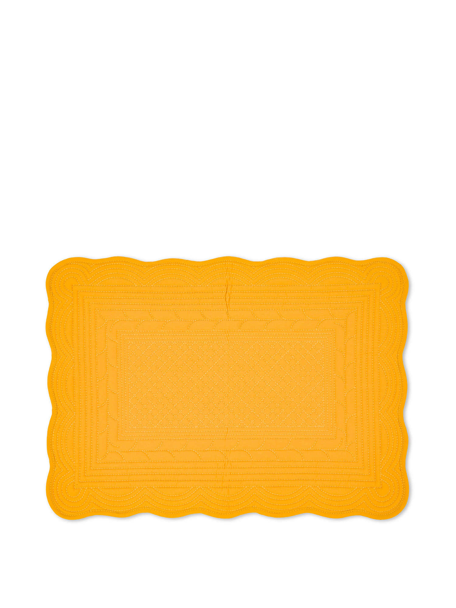 Pure cotton quilted placemat, Sunflower Yellow, large image number 0