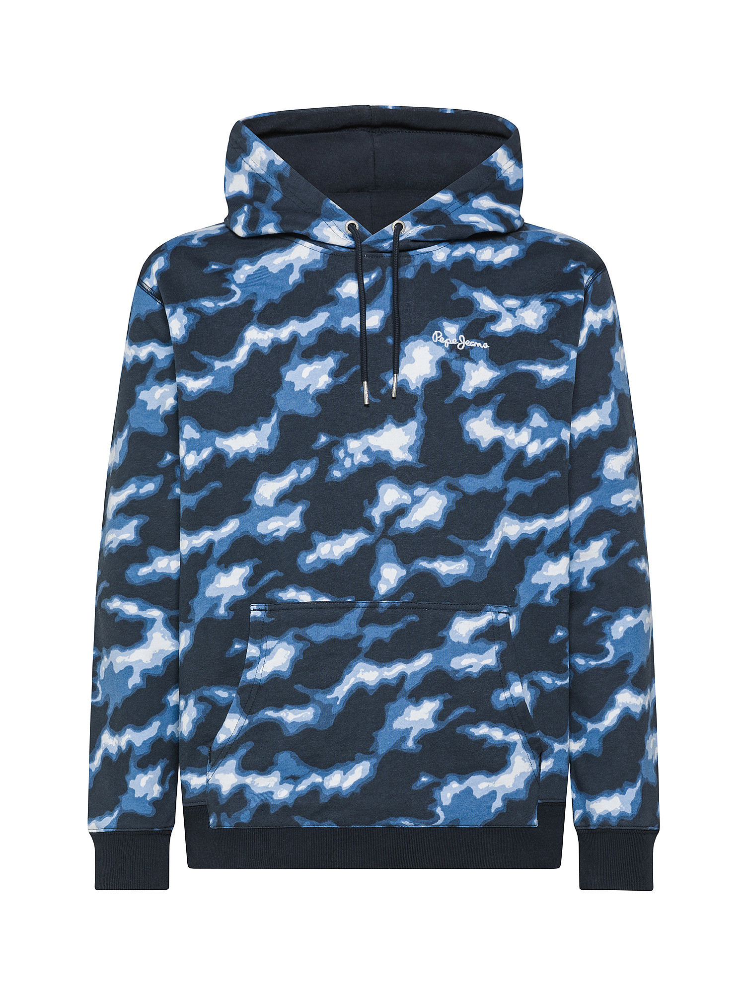 Pepe Jeans - Felpa con stampa camouflage, Blu scuro, large image number 0