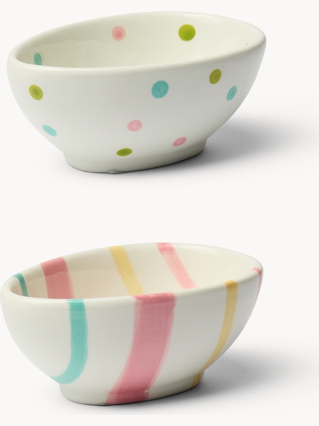 Coppette in ceramica decorate