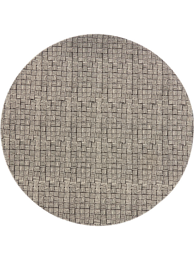 Round table mat in 100% cotton with dots print