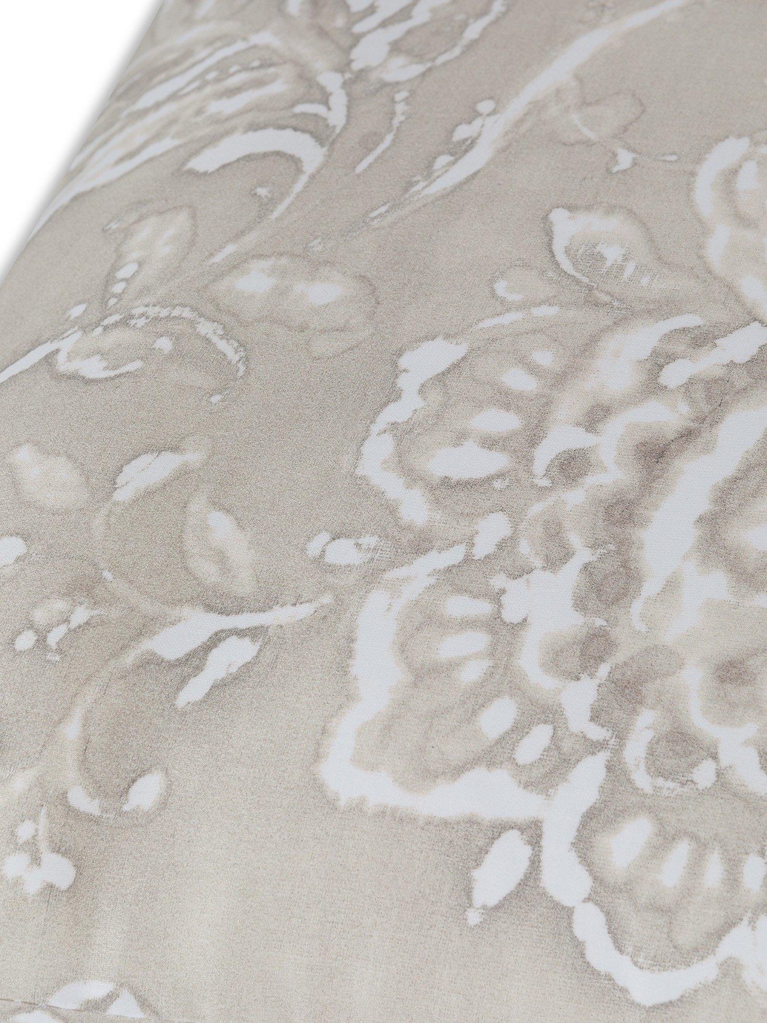 Printed cotton satin pillowcase Portofino, Beige, large image number 1