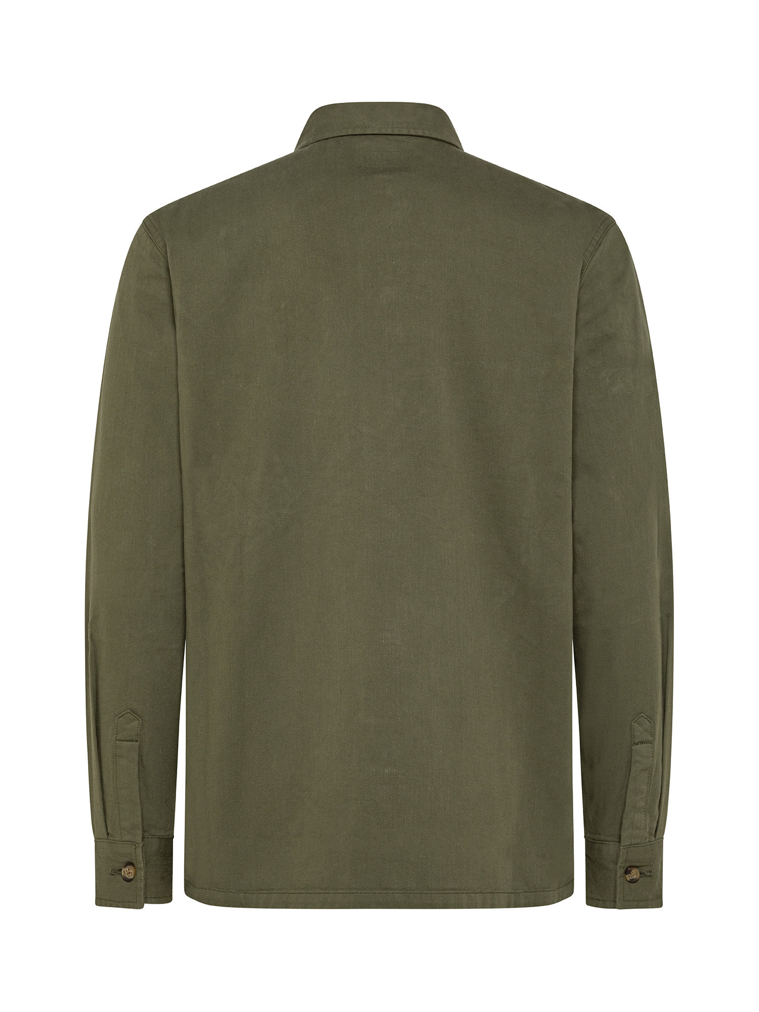 Oversized shirt in canvas, Green, large image number 1