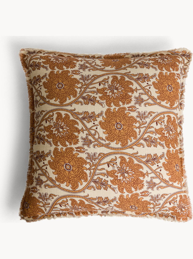 Cuscino 50x50 cm in cotone con stampa floreale