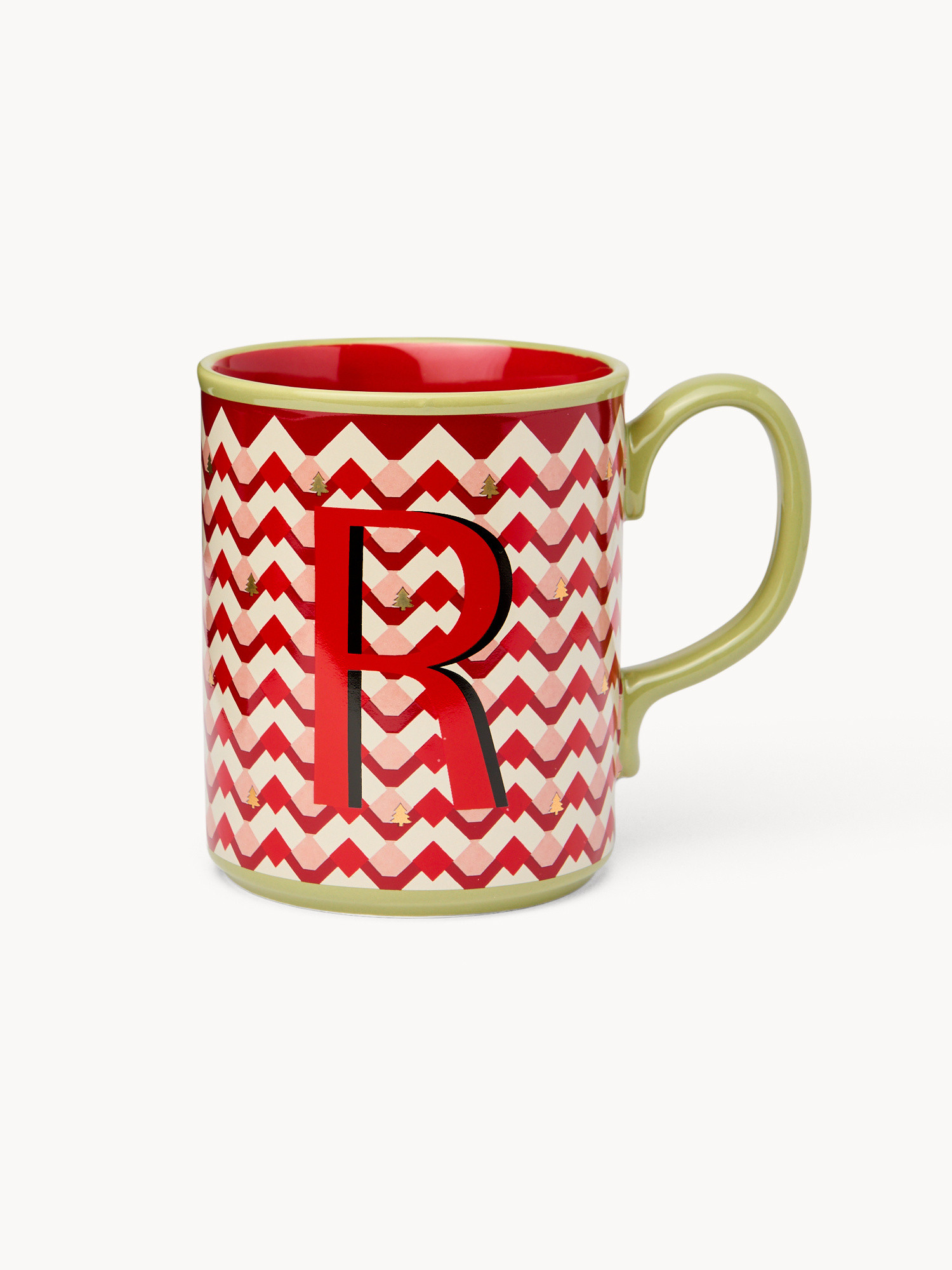 Ceramic mug letter R, Red, large image number 0