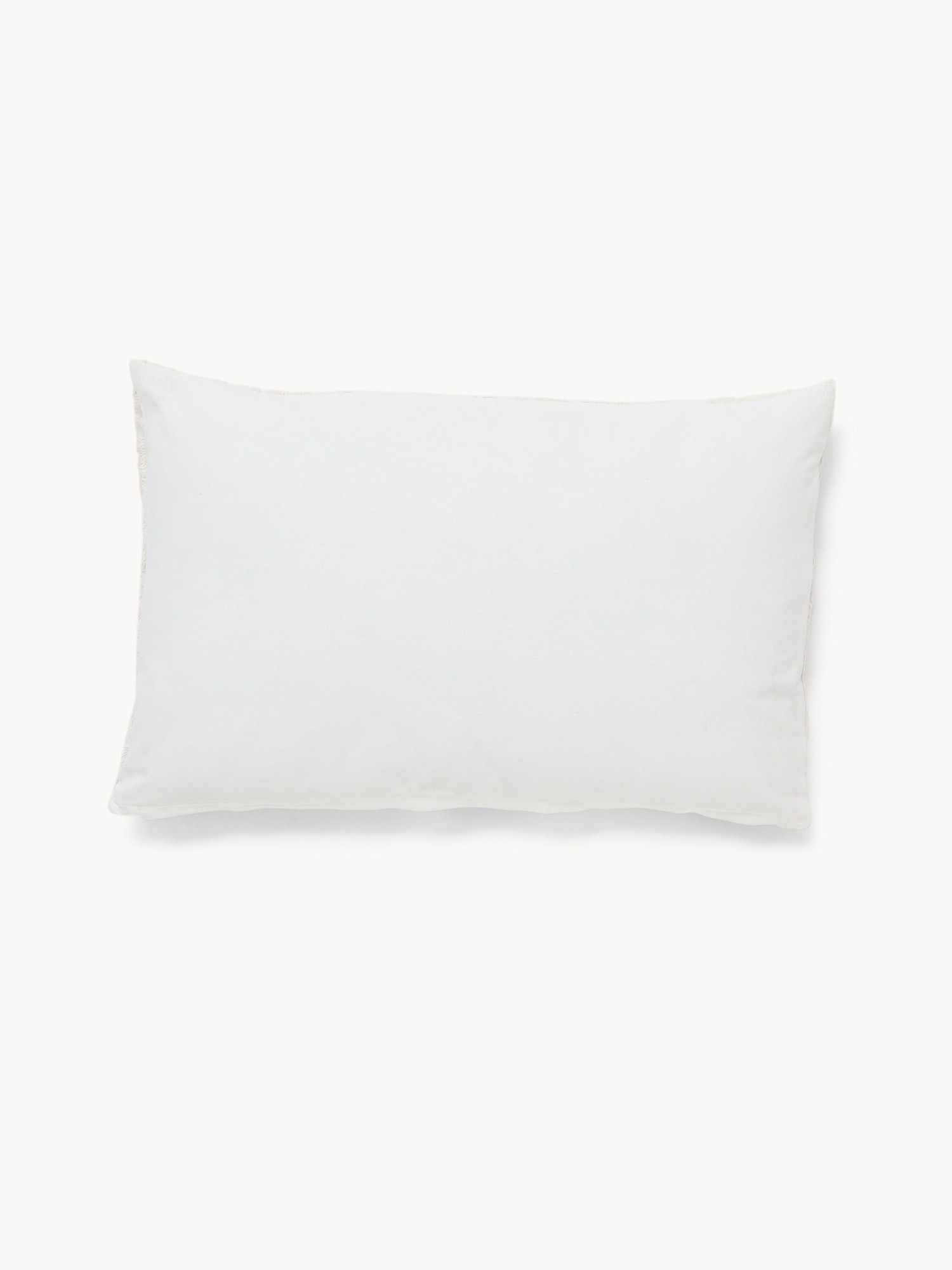 40x65 cm embroidered chenille pillow, White, large image number 1
