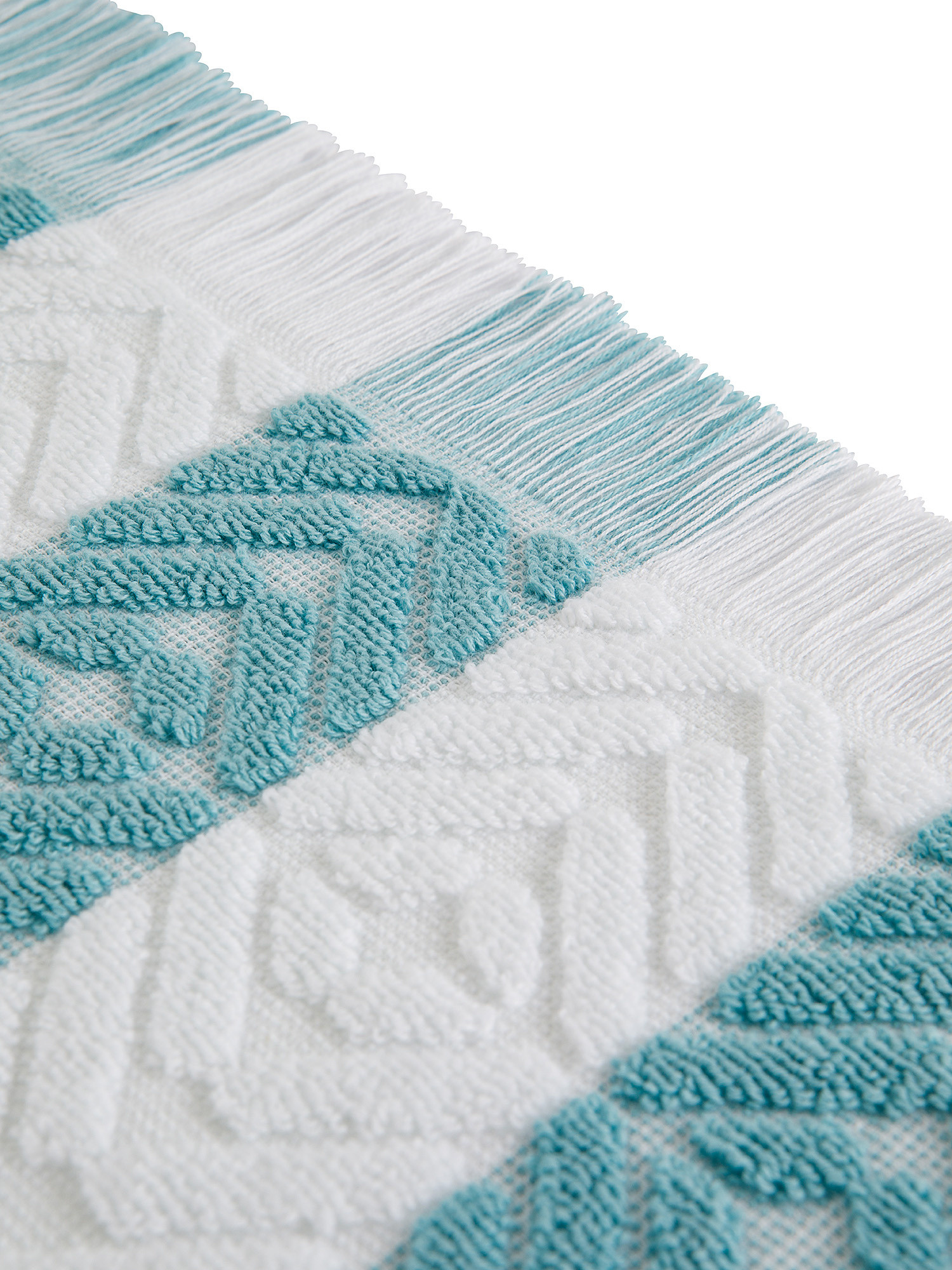 Asciugamano spugna di cotone motivo a righe, Verde, large image number 2