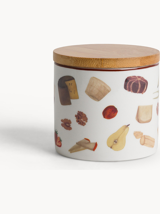 Barattolo new bone china motivo formaggi