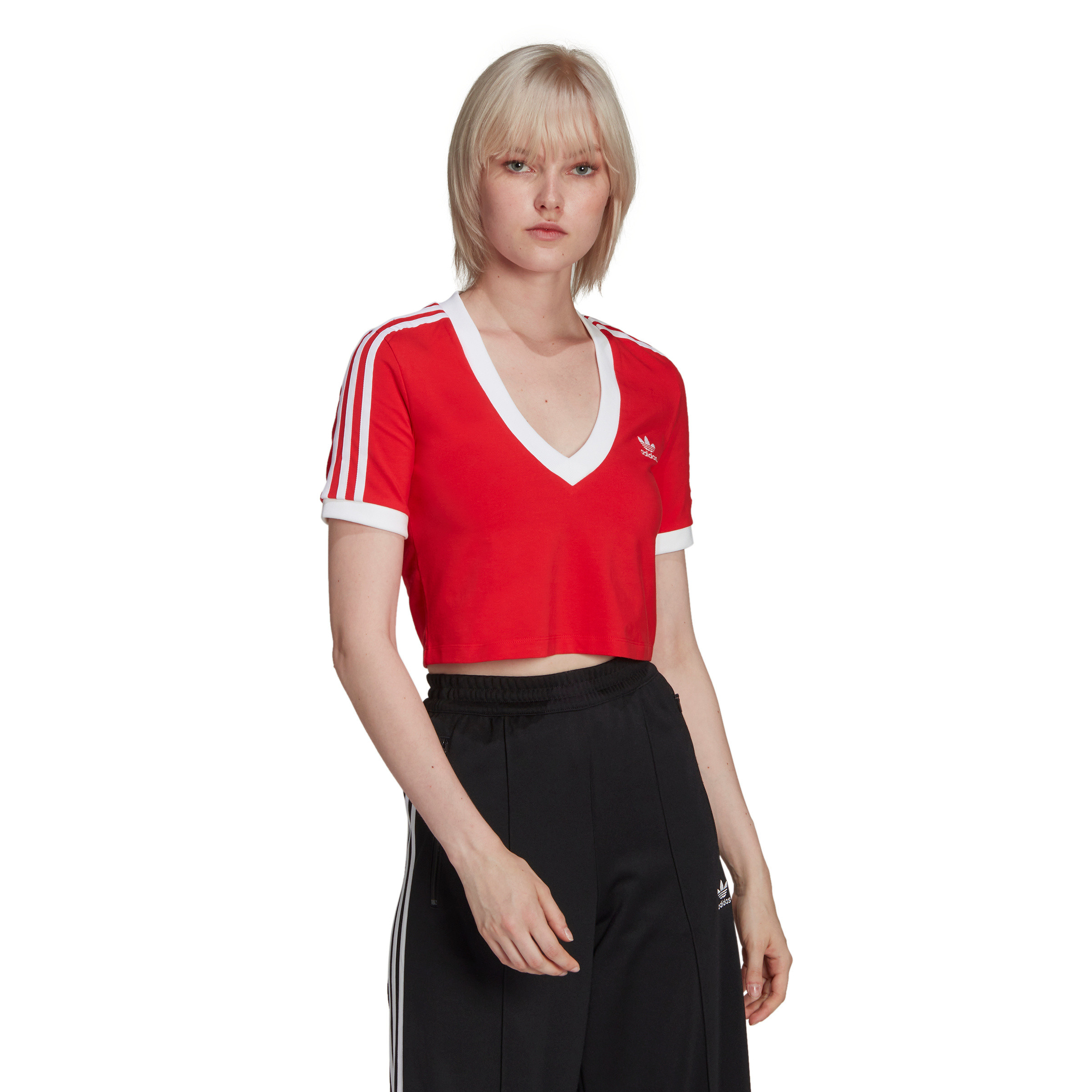 Cropped adicolor t-shirt, Red, large image number 3