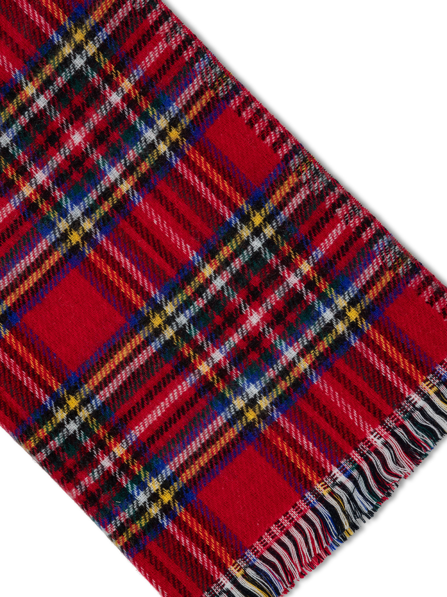Checked scarf, Red, large image number 1