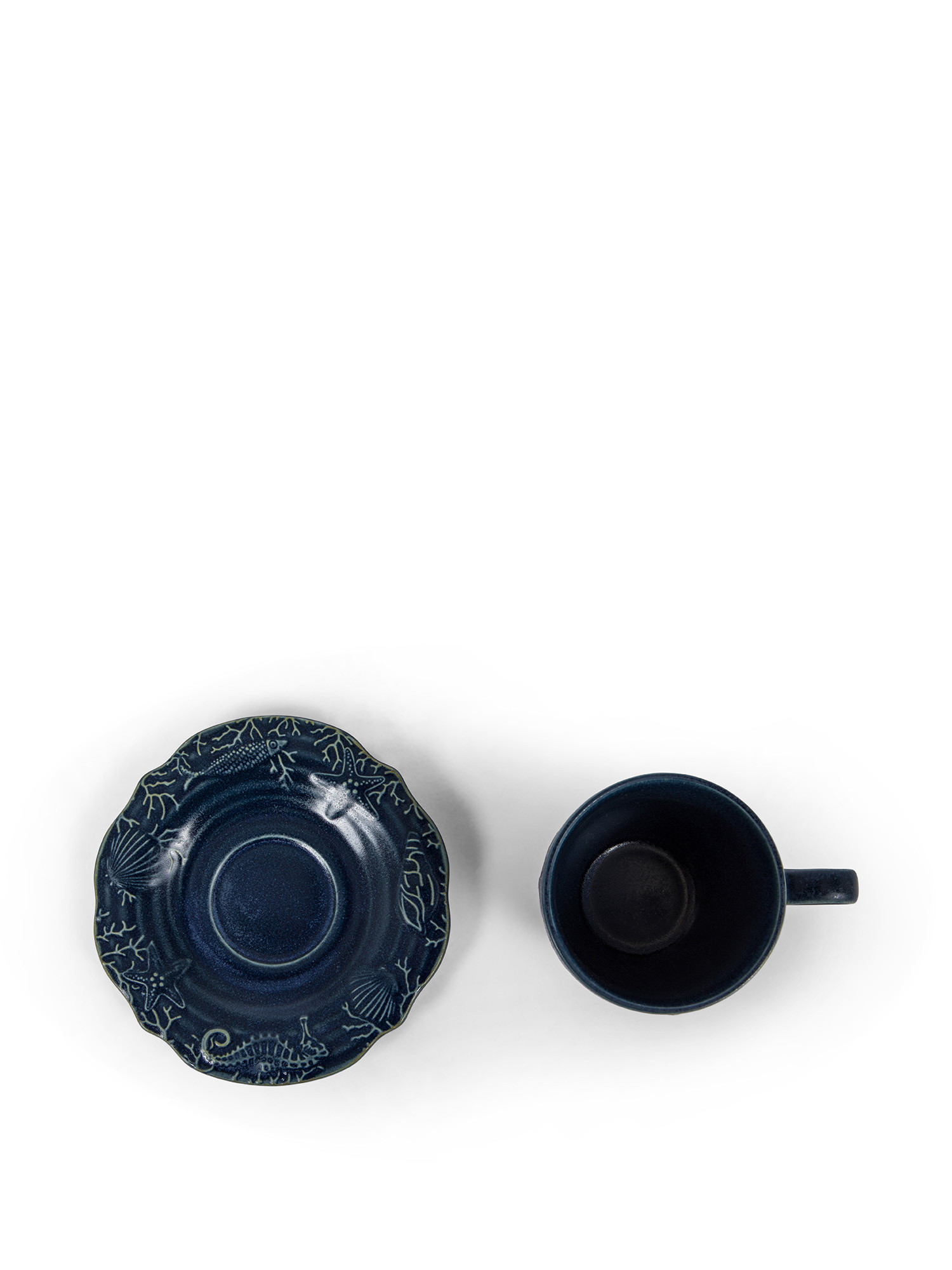 Blue porcelain tea cup, Dark Blue, large image number 1