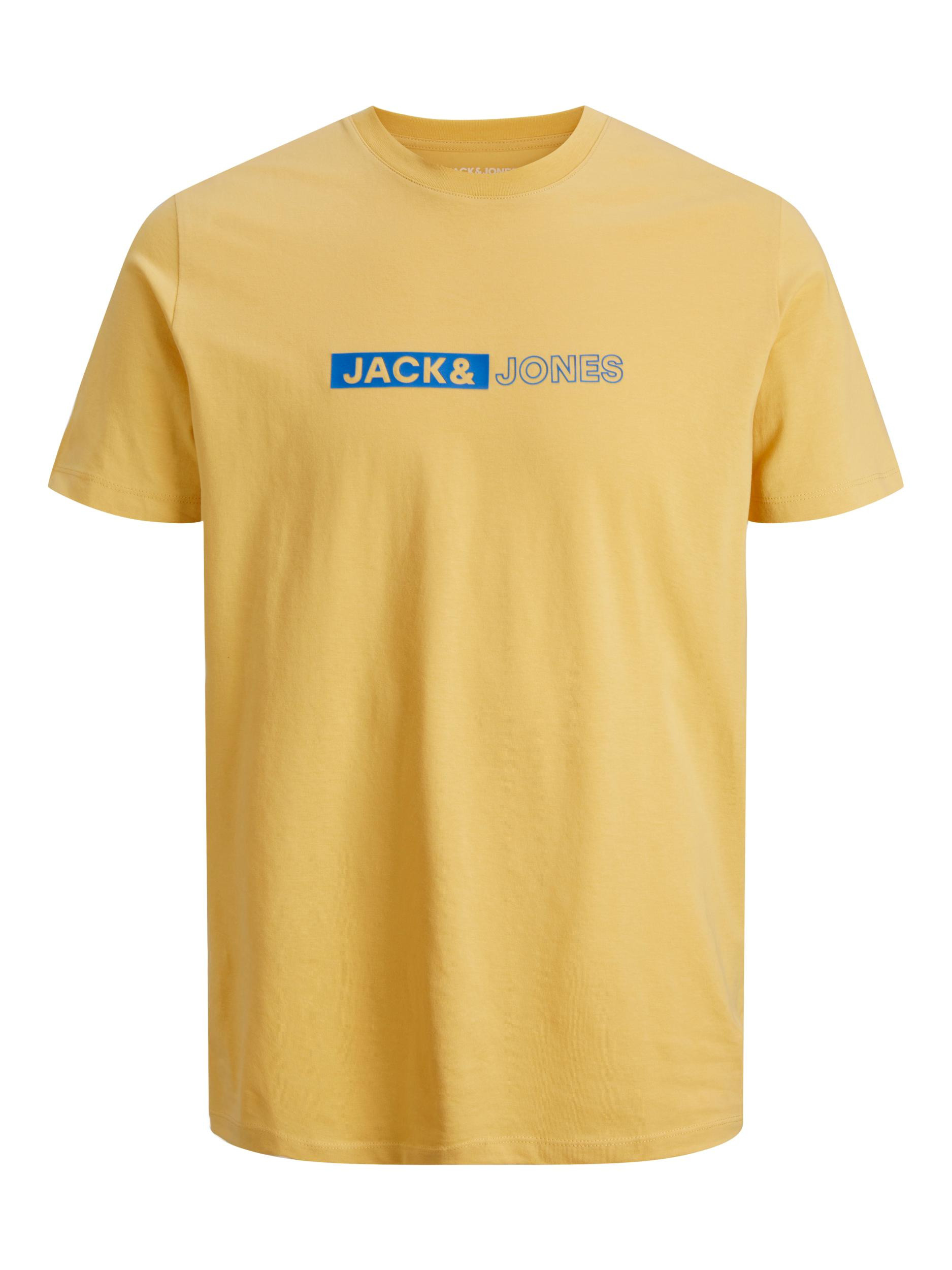 Jack & Jones - T-shirt regular fit in cotone, Giallo, large image number 0