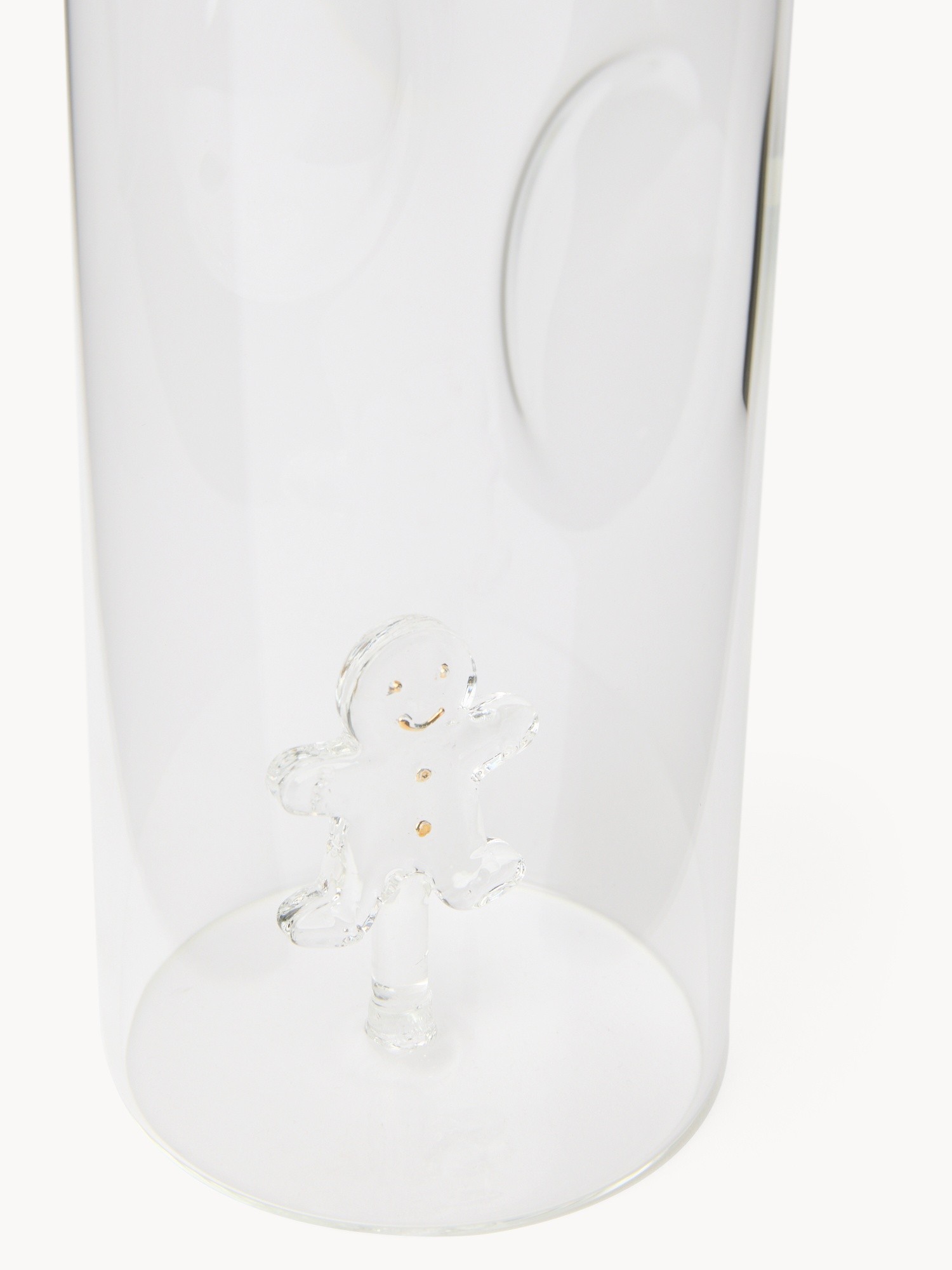 Caraffa in vetro borosilicato dettaglio gingerbread, Trasparente, large image number 1