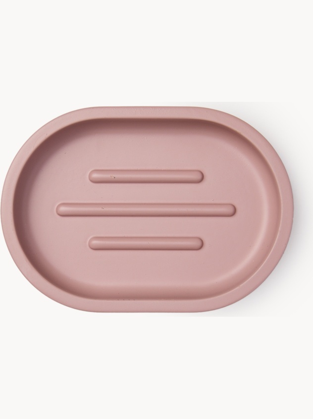 Solid color polyresin soap dish