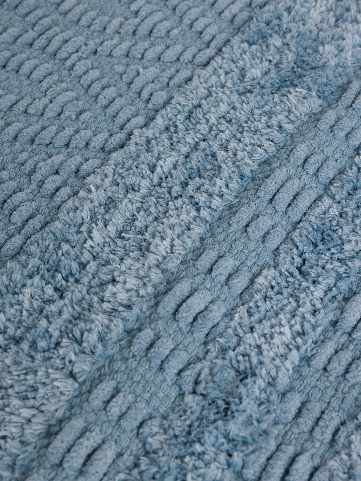 Chenille bath mat geometric pattern, Light Blue, large image number 1