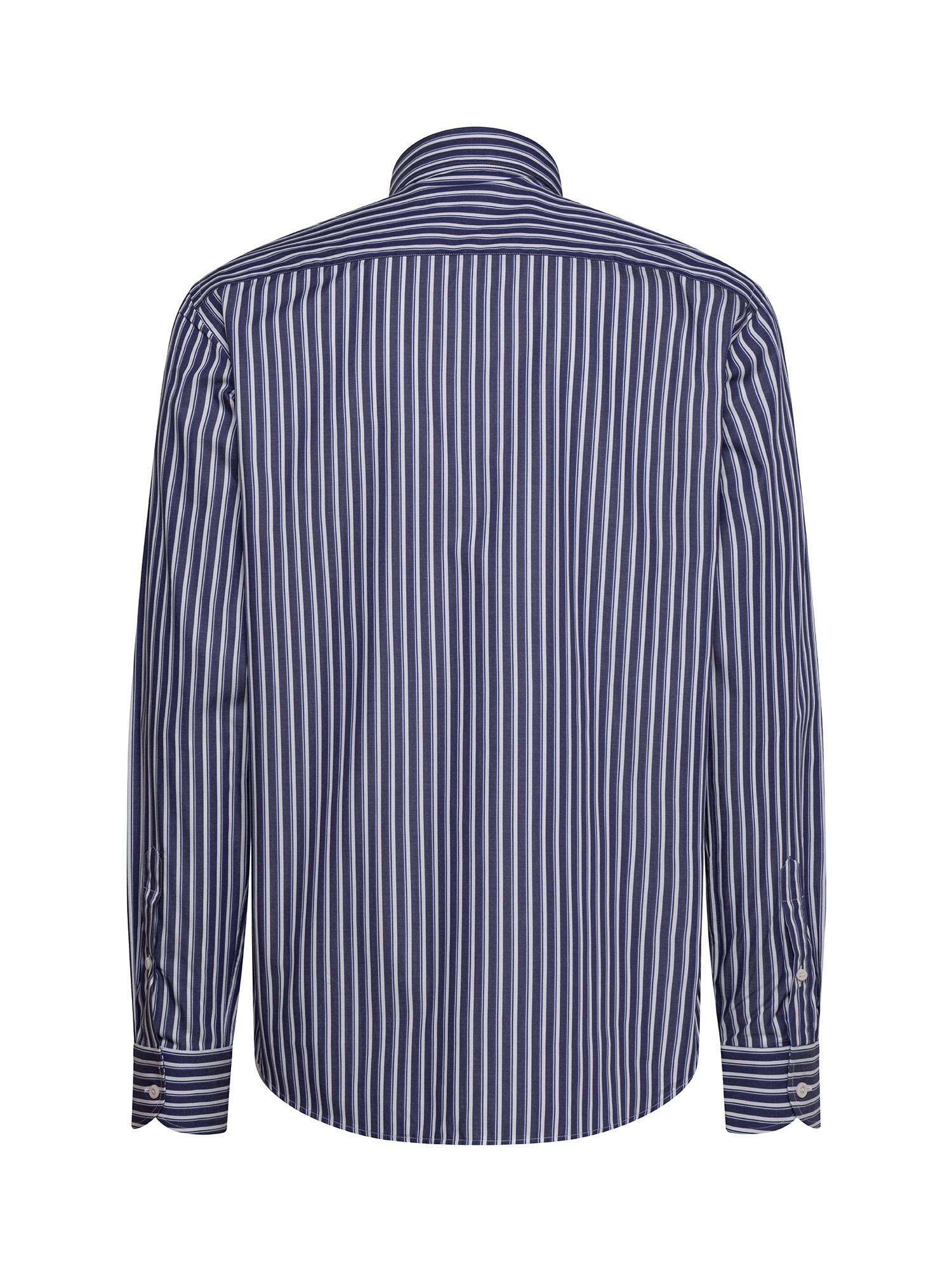 Luca D'Altieri - Camicia a righe tailor fit in puro cotone, Blu, large image number 2