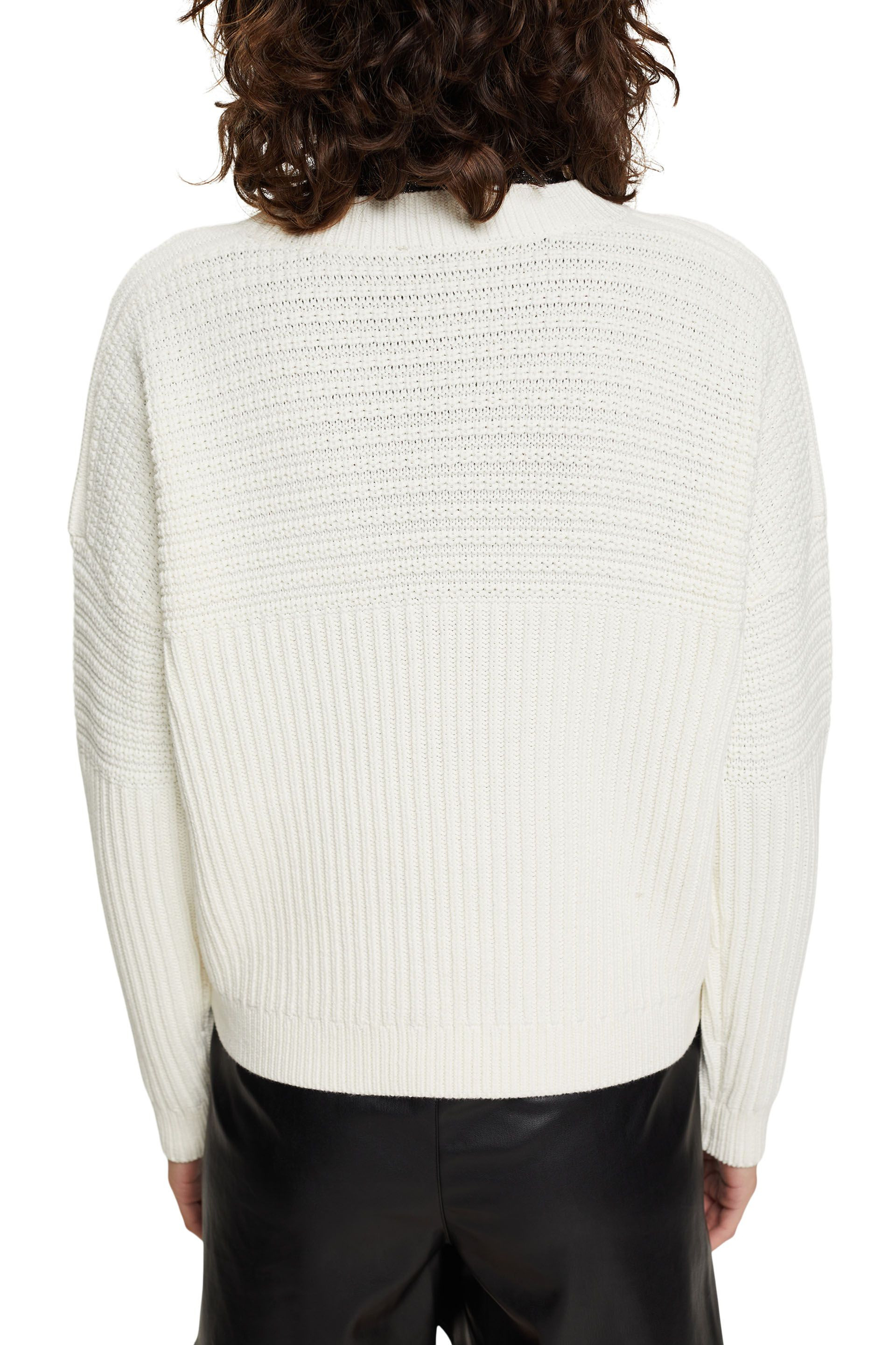 Esprit - Pullover in maglia chunky in misto cotone, Bianco, large image number 2