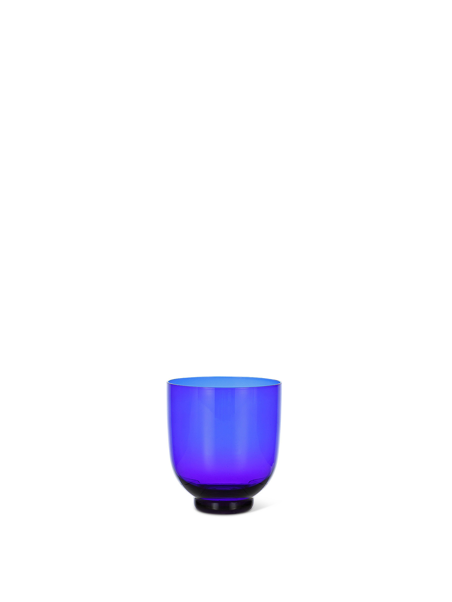 Bicchiere acqua vetro colorato, Blu, large image number 0