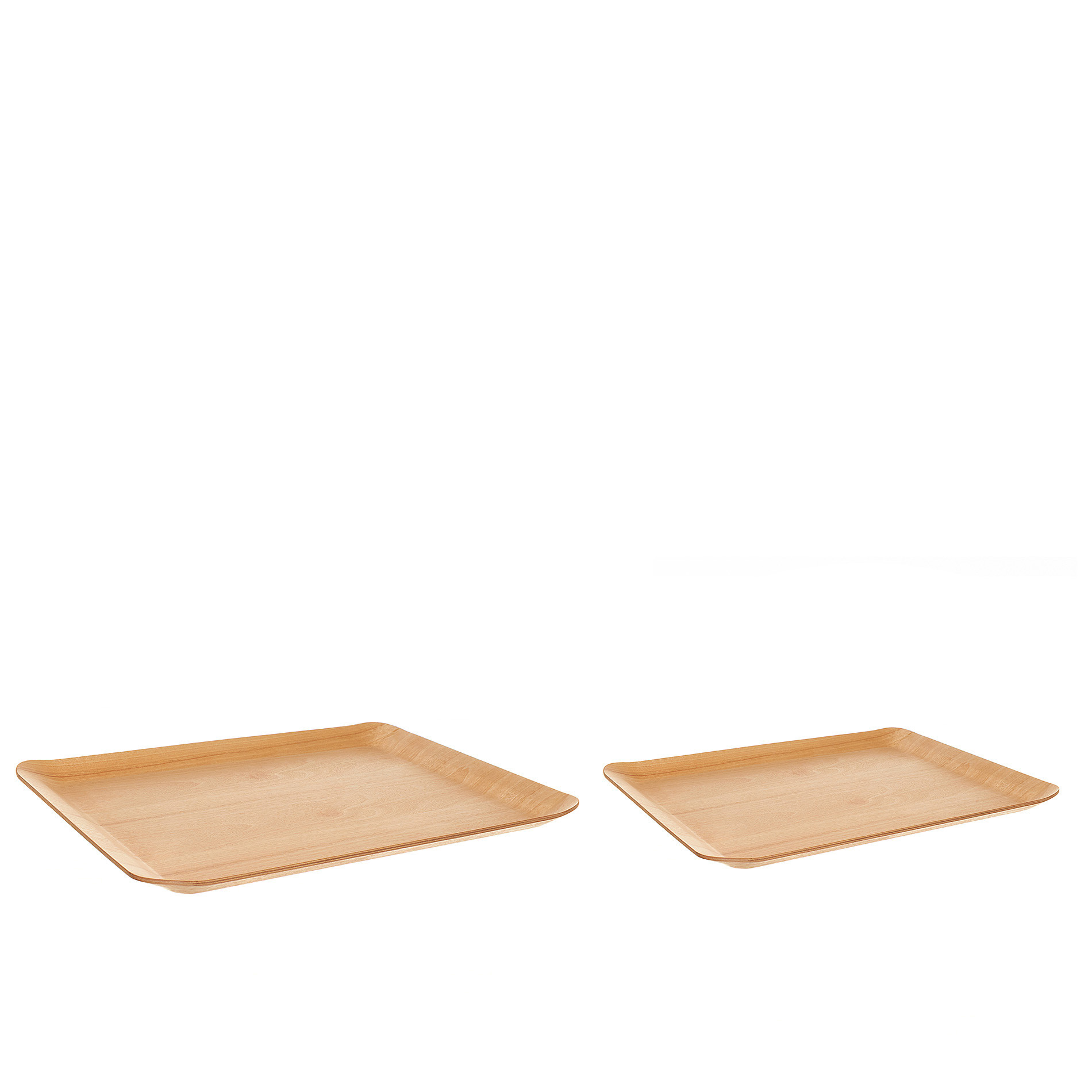 Birch wood tray, Natural, large image number 1