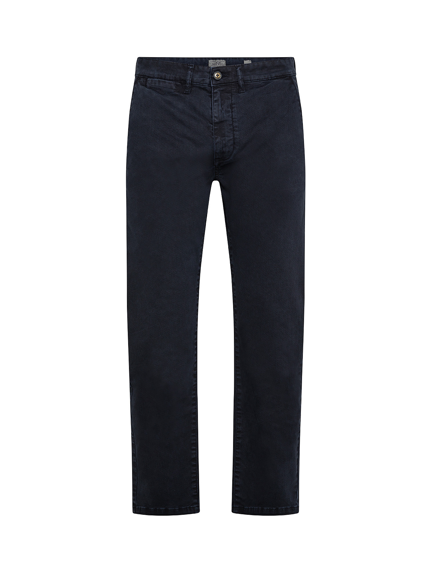 Pantalone chinos in cotone stretch, Blu scuro, large image number 0