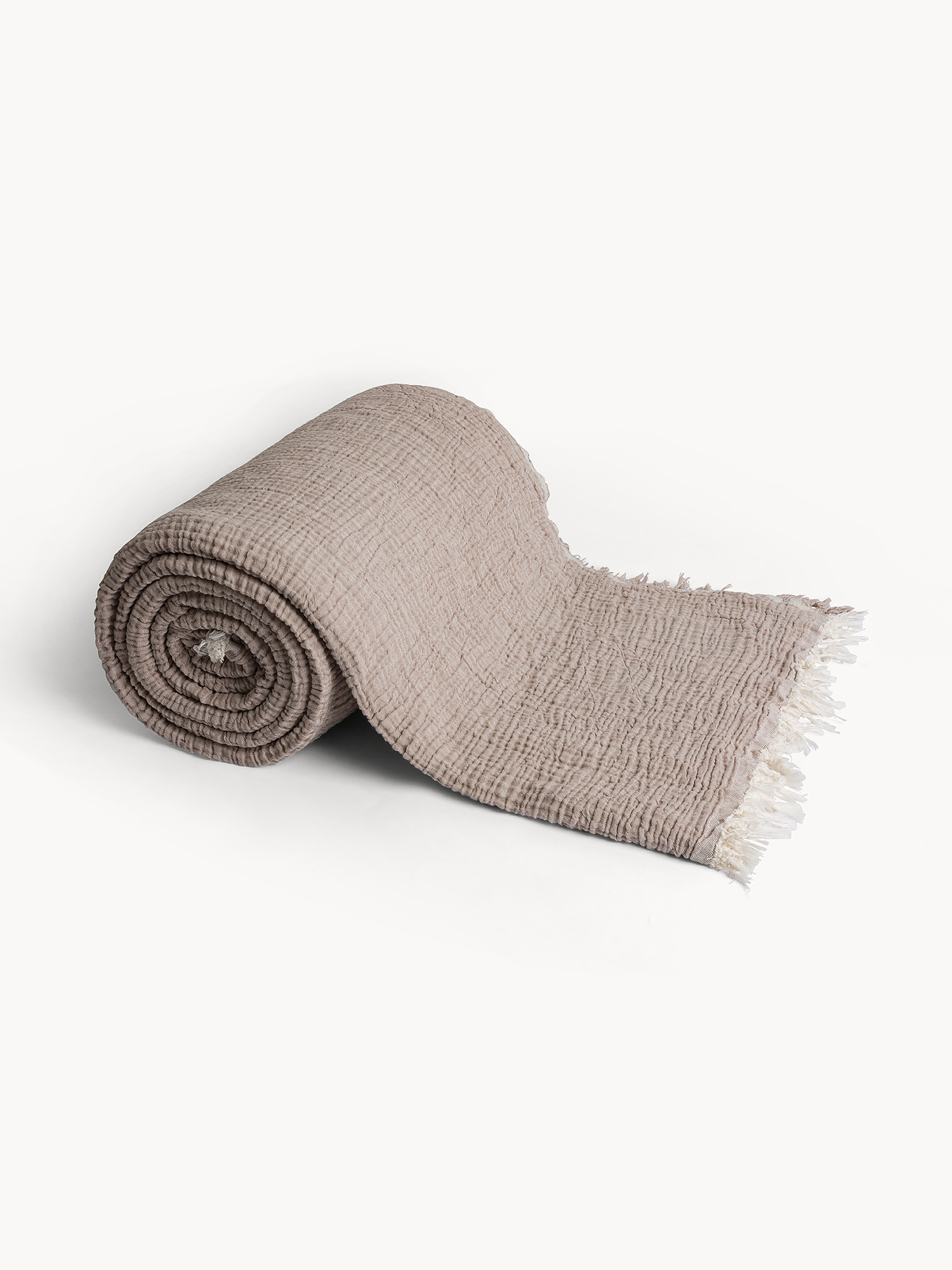 Soft double-sided cotton gauze furnishing cloth, Beige, large image number 0