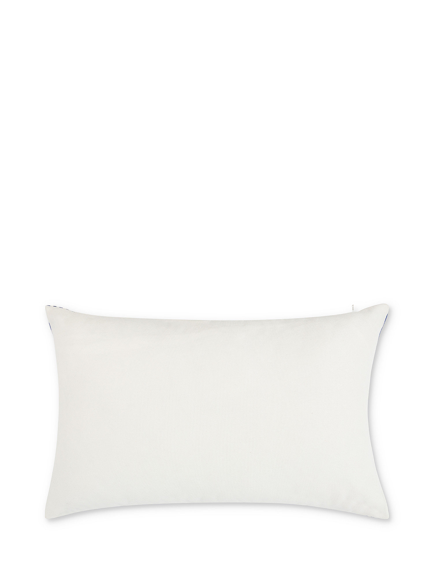 Multi-lined fabric cushion 35x55cm, Blue, large image number 1