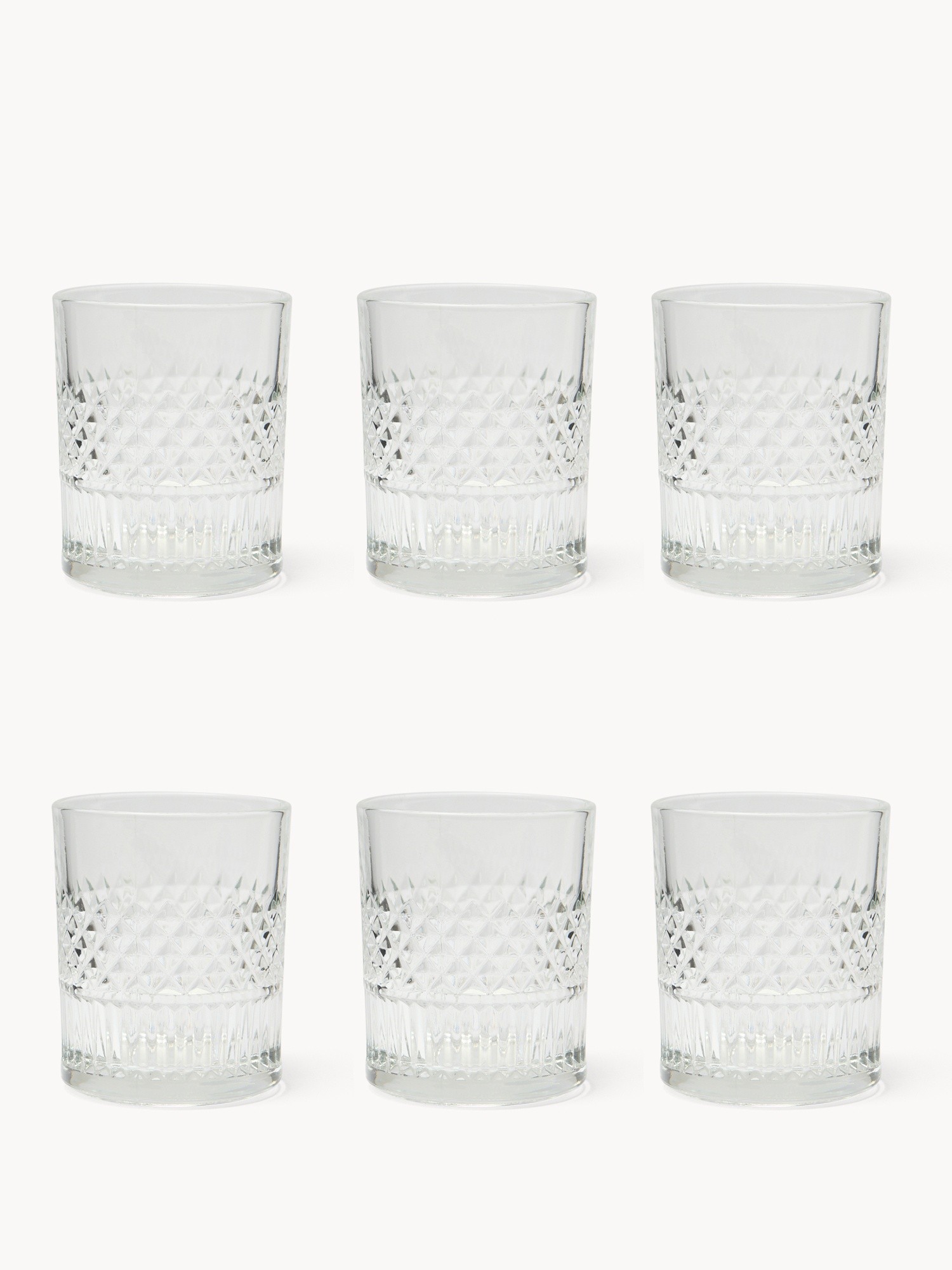 Set of 6 Beverly glasses, Transparent, large image number 0